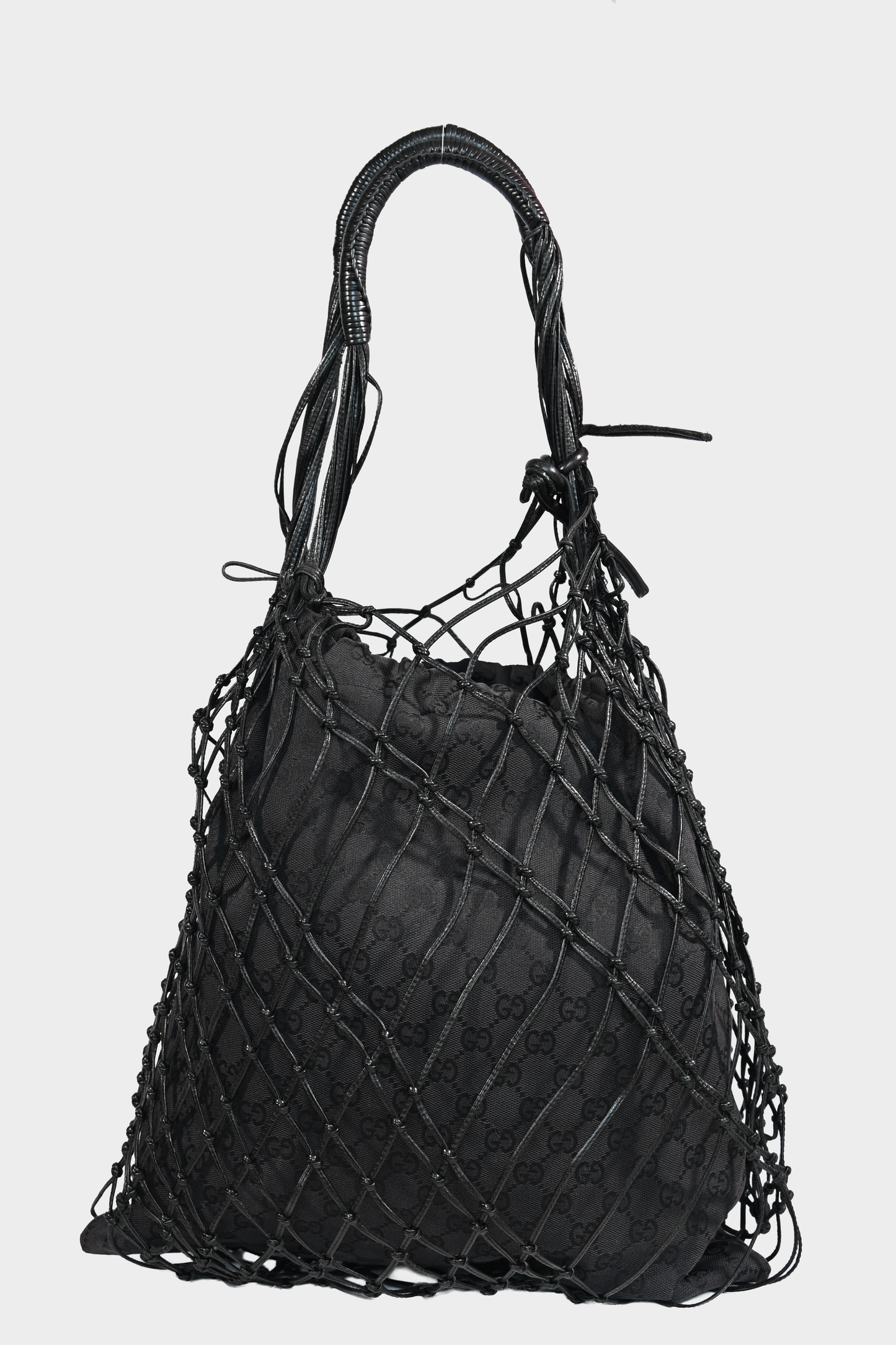 Gucci GG Canvas Fishnet Tote with Removable Pouch Tom Ford Era