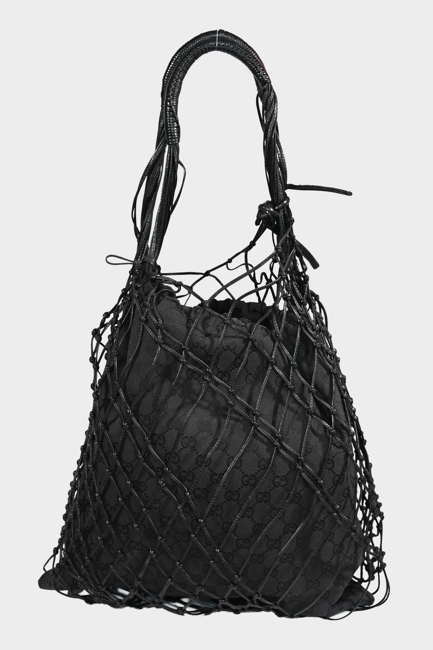 Gucci GG Canvas Fishnet Tote with Removable Pouch Tom Ford Era