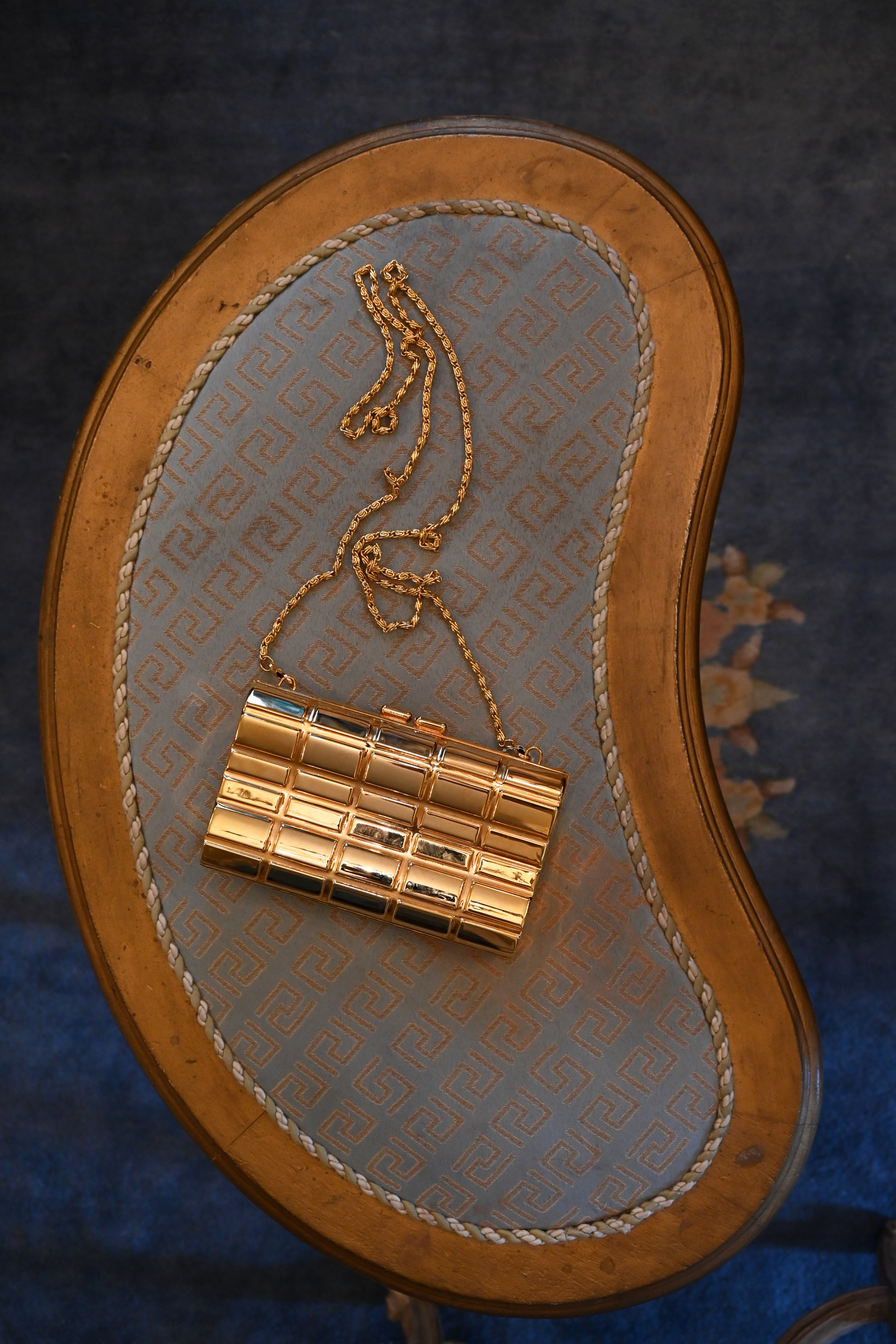 Vintage Gold Minaudière Evening Clutch