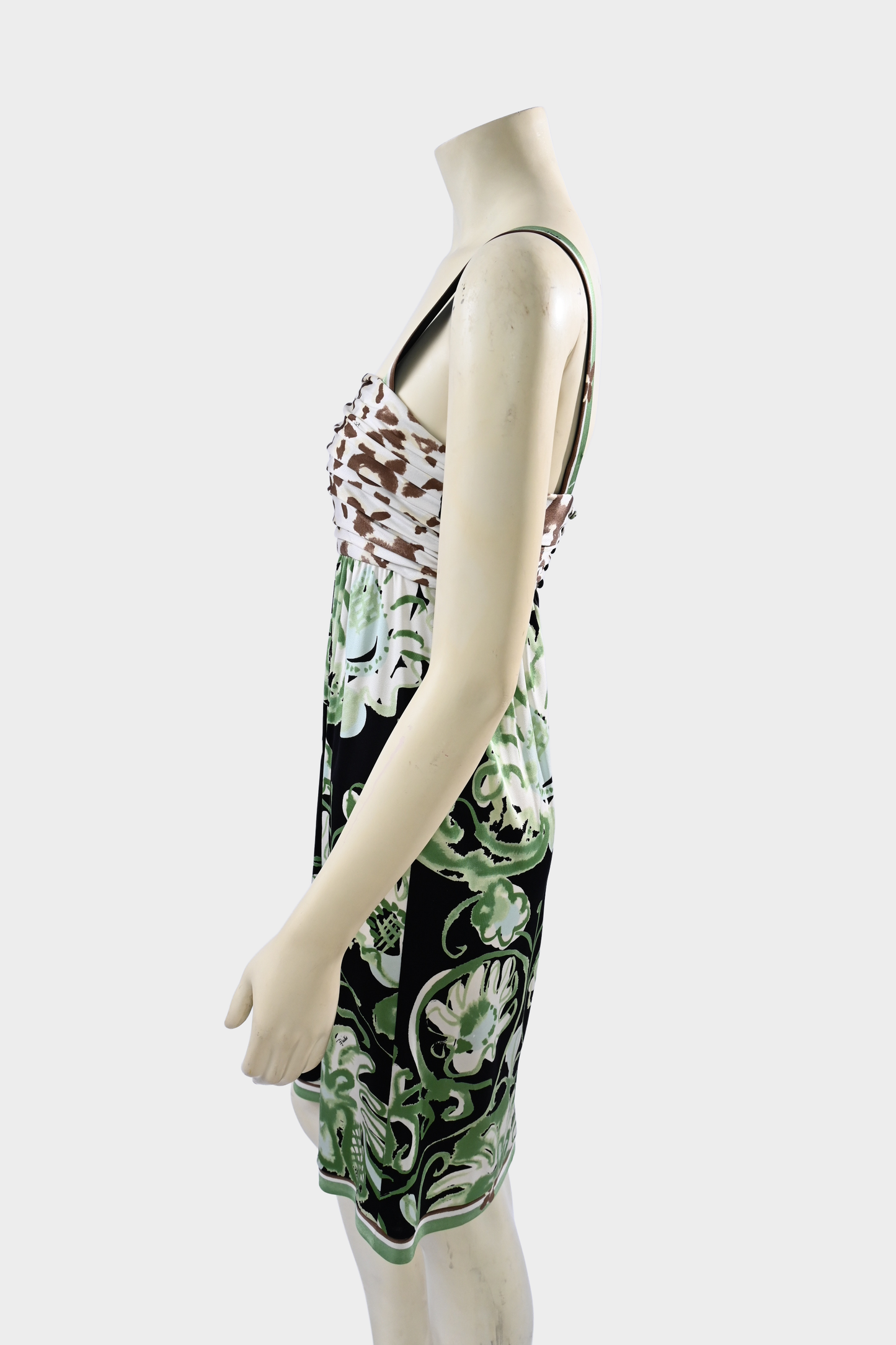 Emilio Pucci Leopard Floral Silk Dress