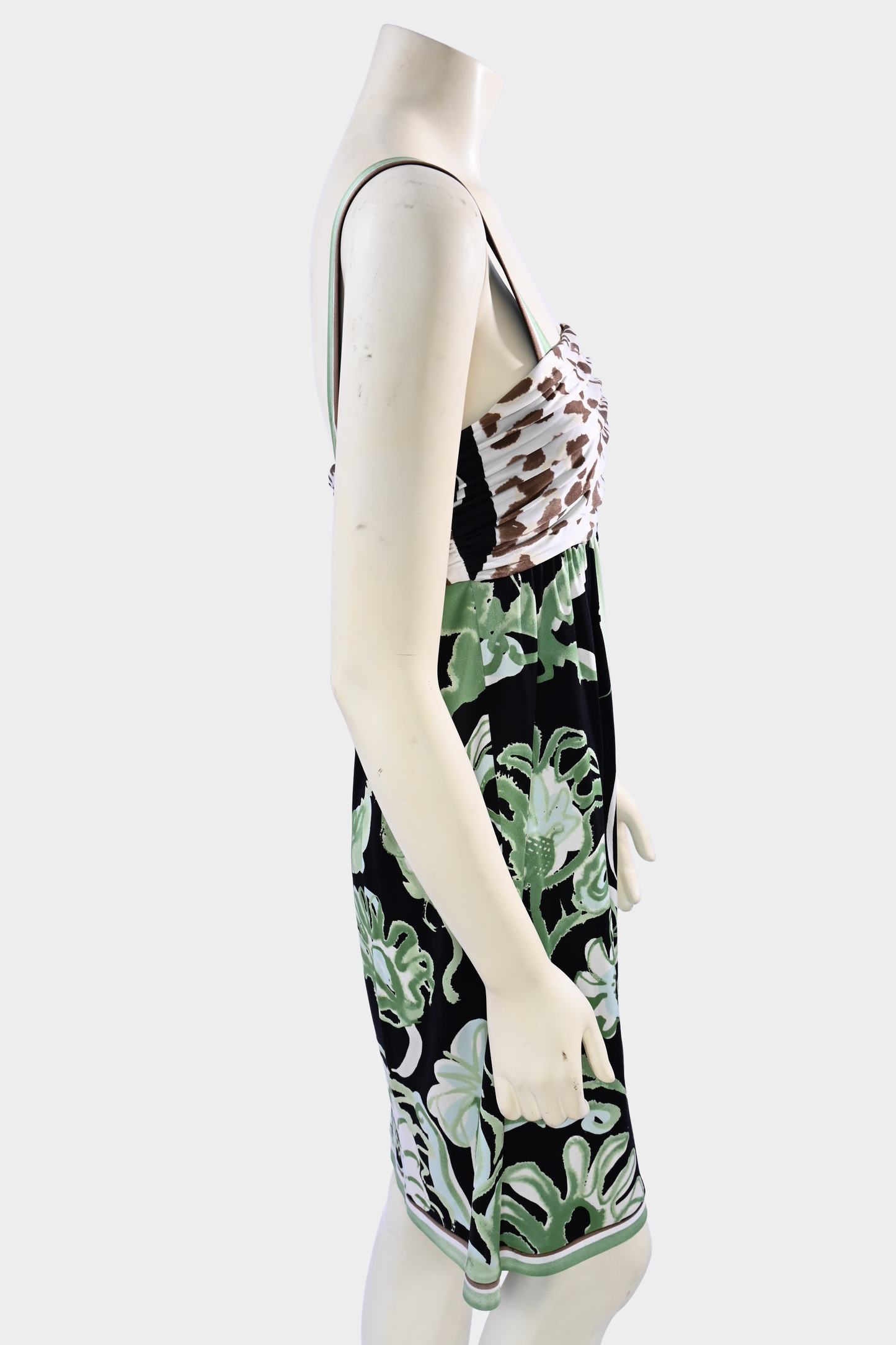 Emilio Pucci Leopard Floral Silk Dress