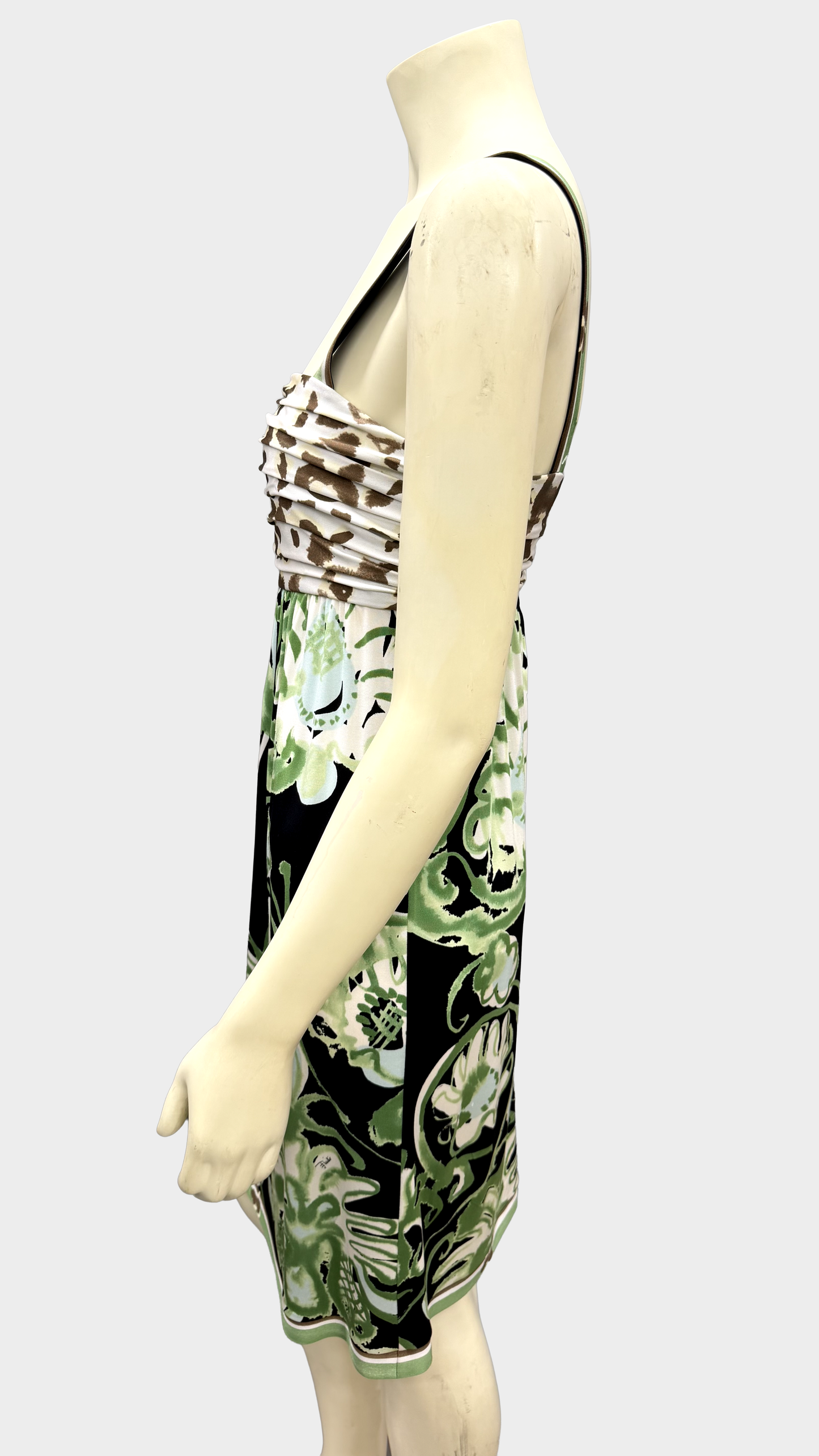 Emilio Pucci Leopard Floral Silk Dress