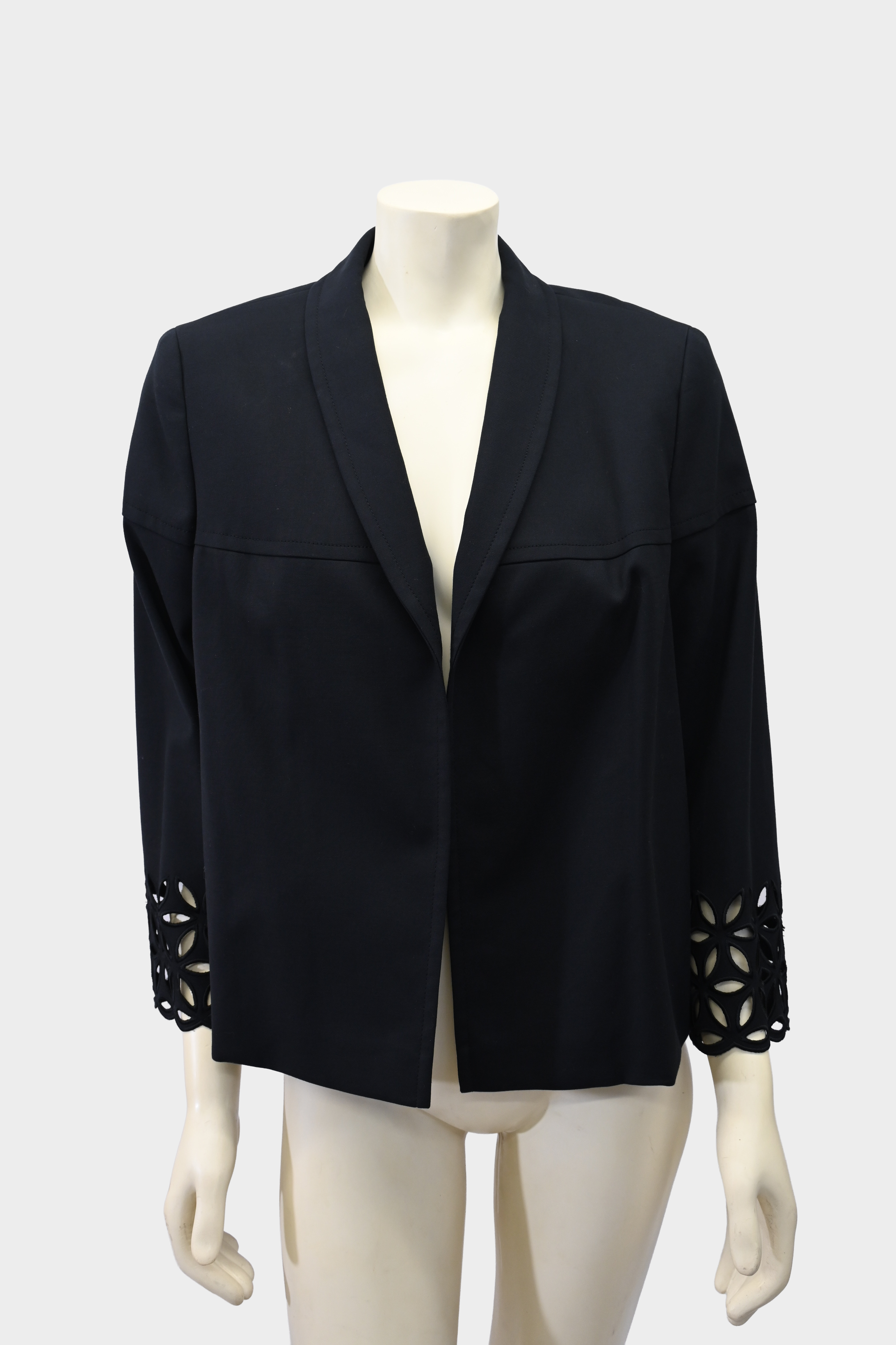 Escada Black Laser-Cut Sleeve Jacket NWT – Elite Repeat Shop