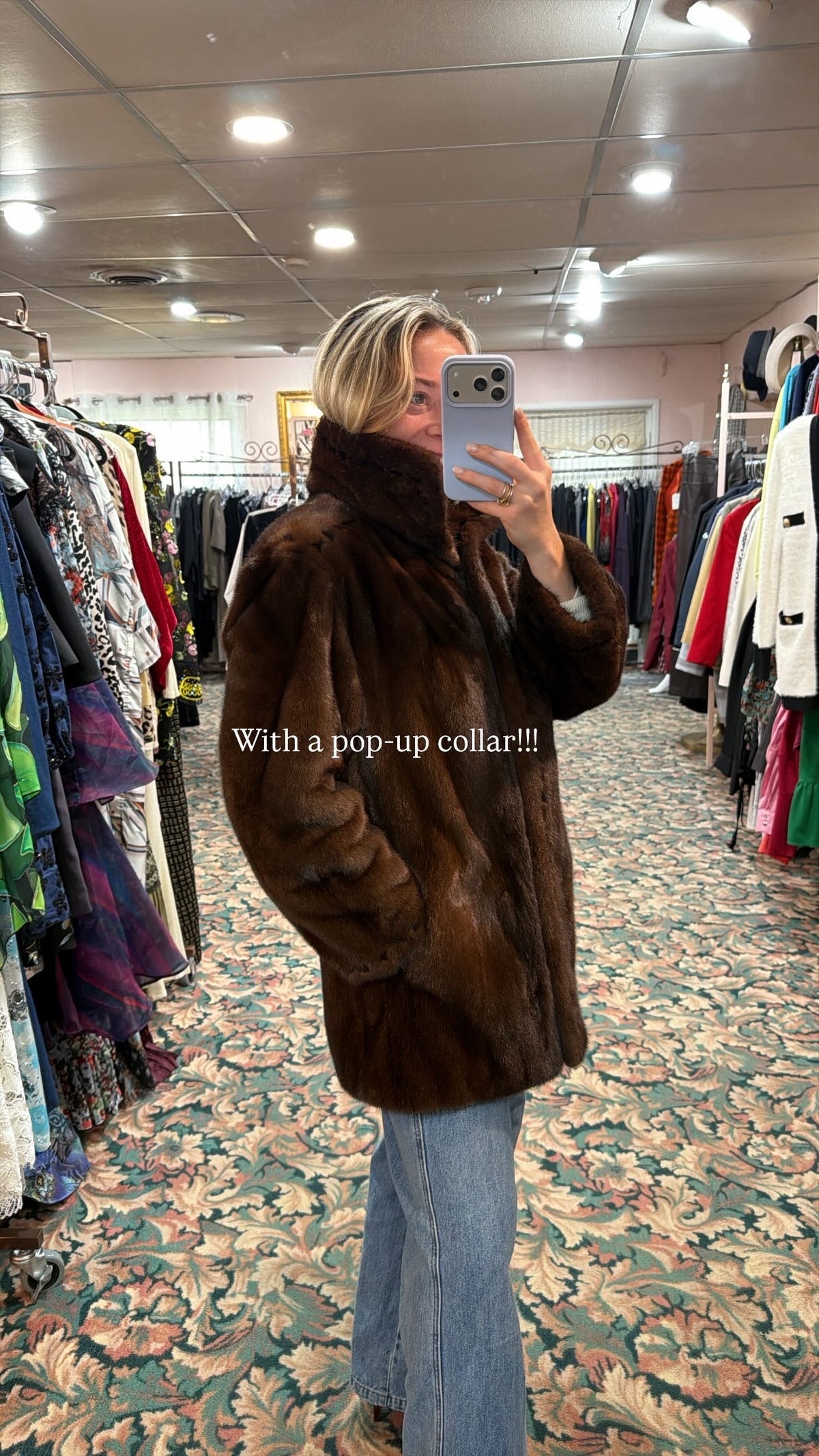 Neiman Marcus Mink Fur & Leather Whipstitch Reversible Jacket
