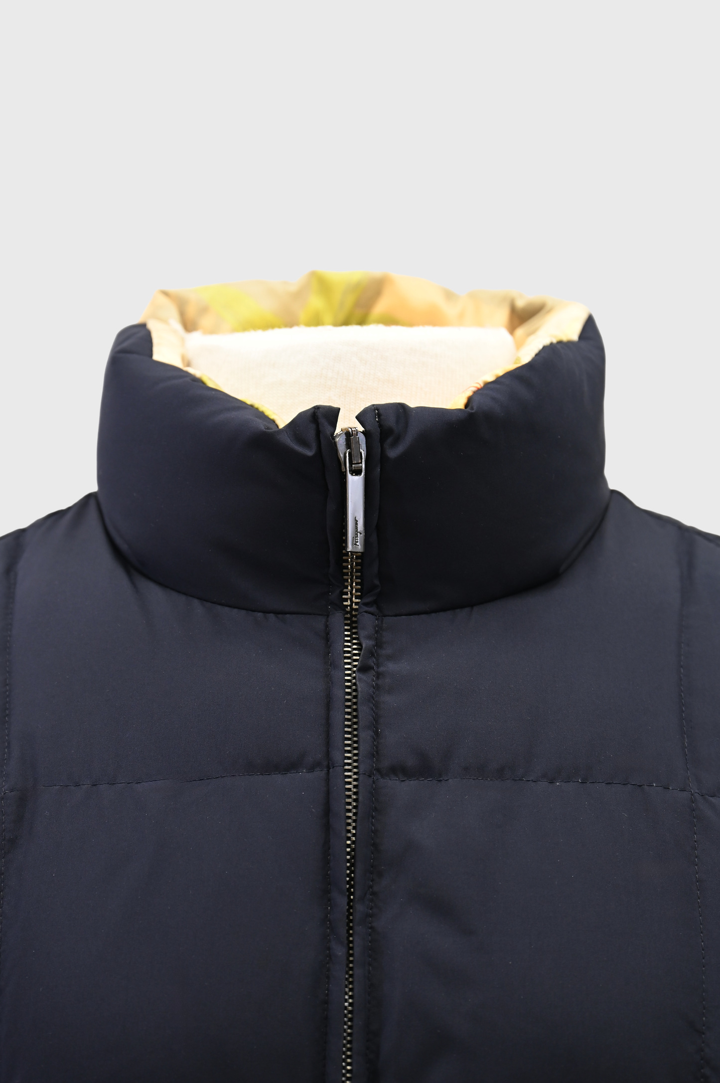 Salvatore Ferragamo Navy Puffer Jacket