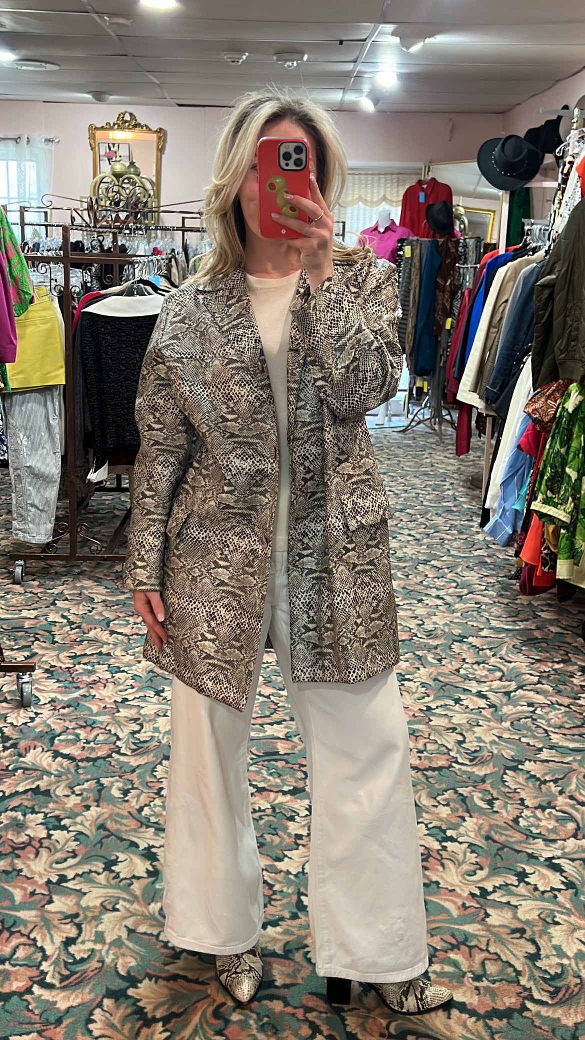 Saks Fifth Avenue Snakeprint Coat