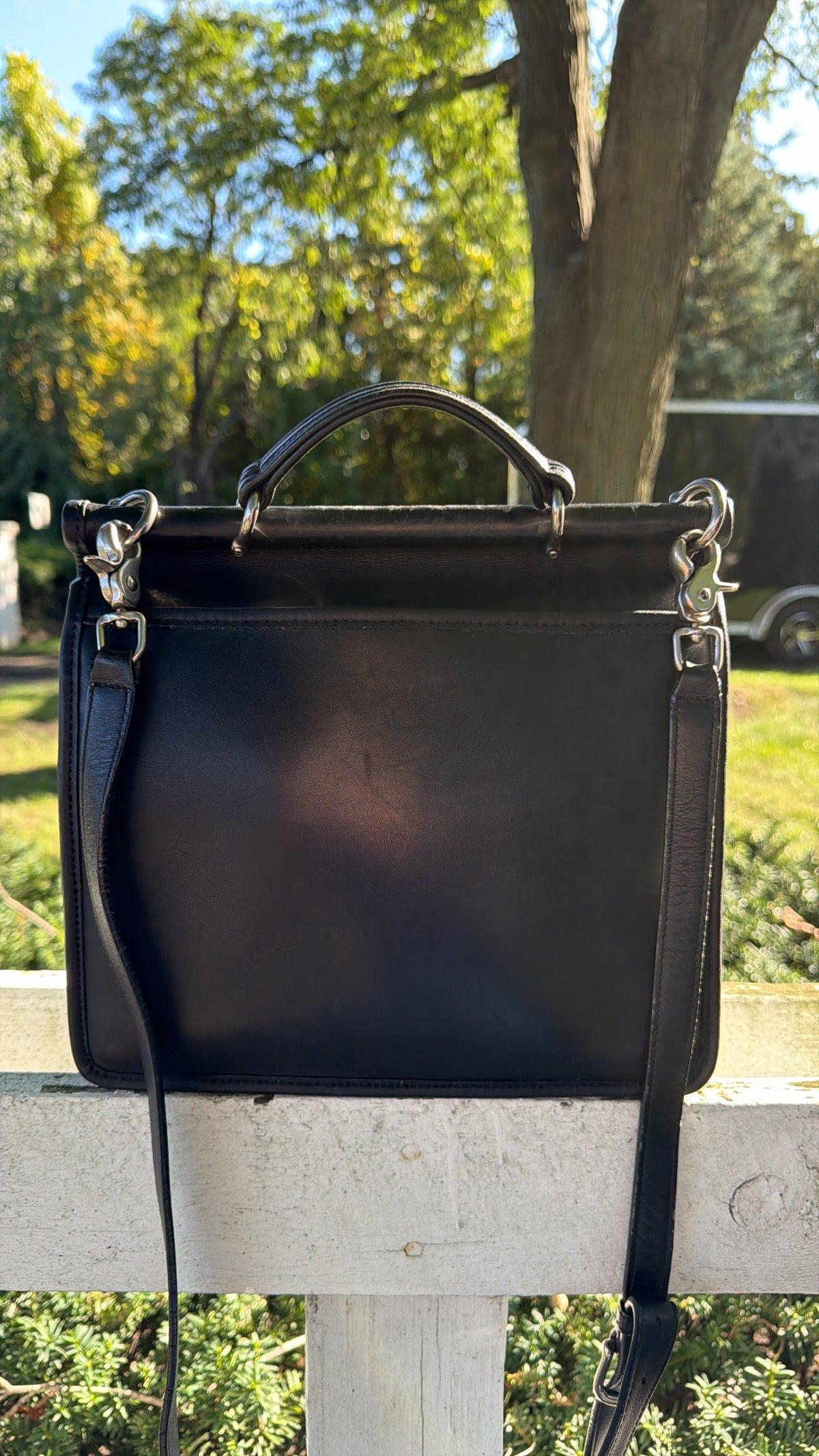 Vintage Coach Willis 9927 Black Leather Bag