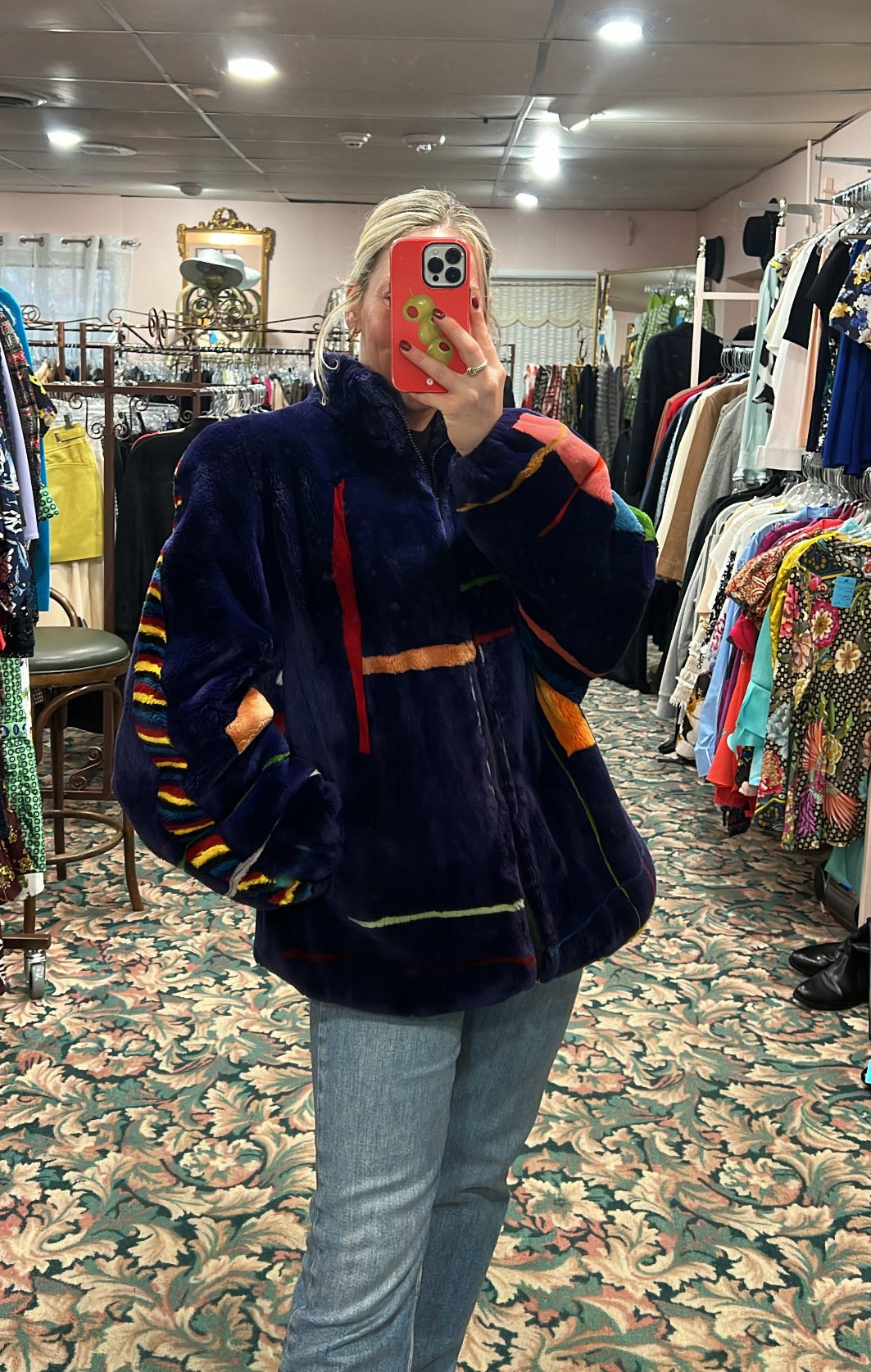 Zuki Sheared Beaver Bomber Jacket