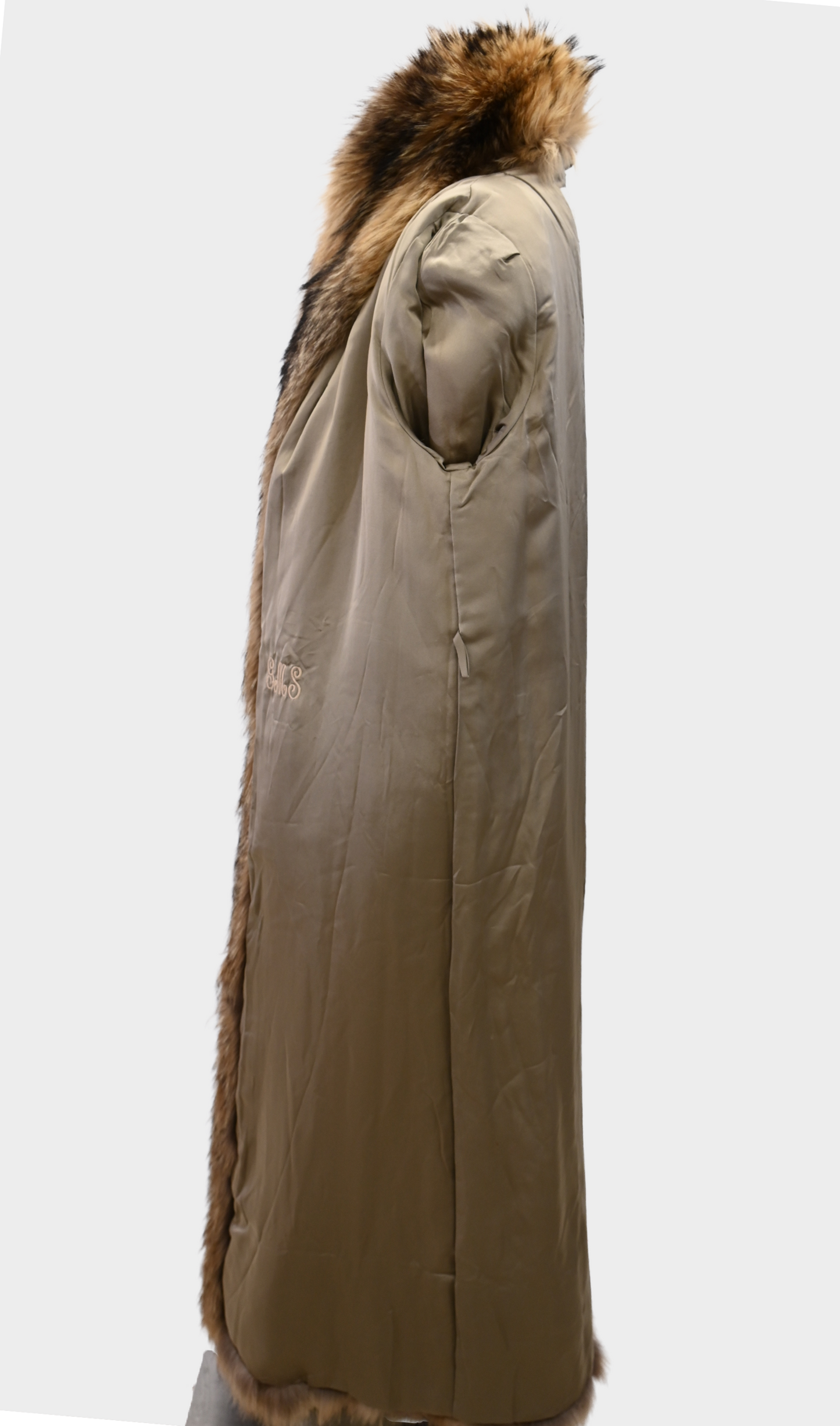Finnish Raccoon Full Length Fur Coat