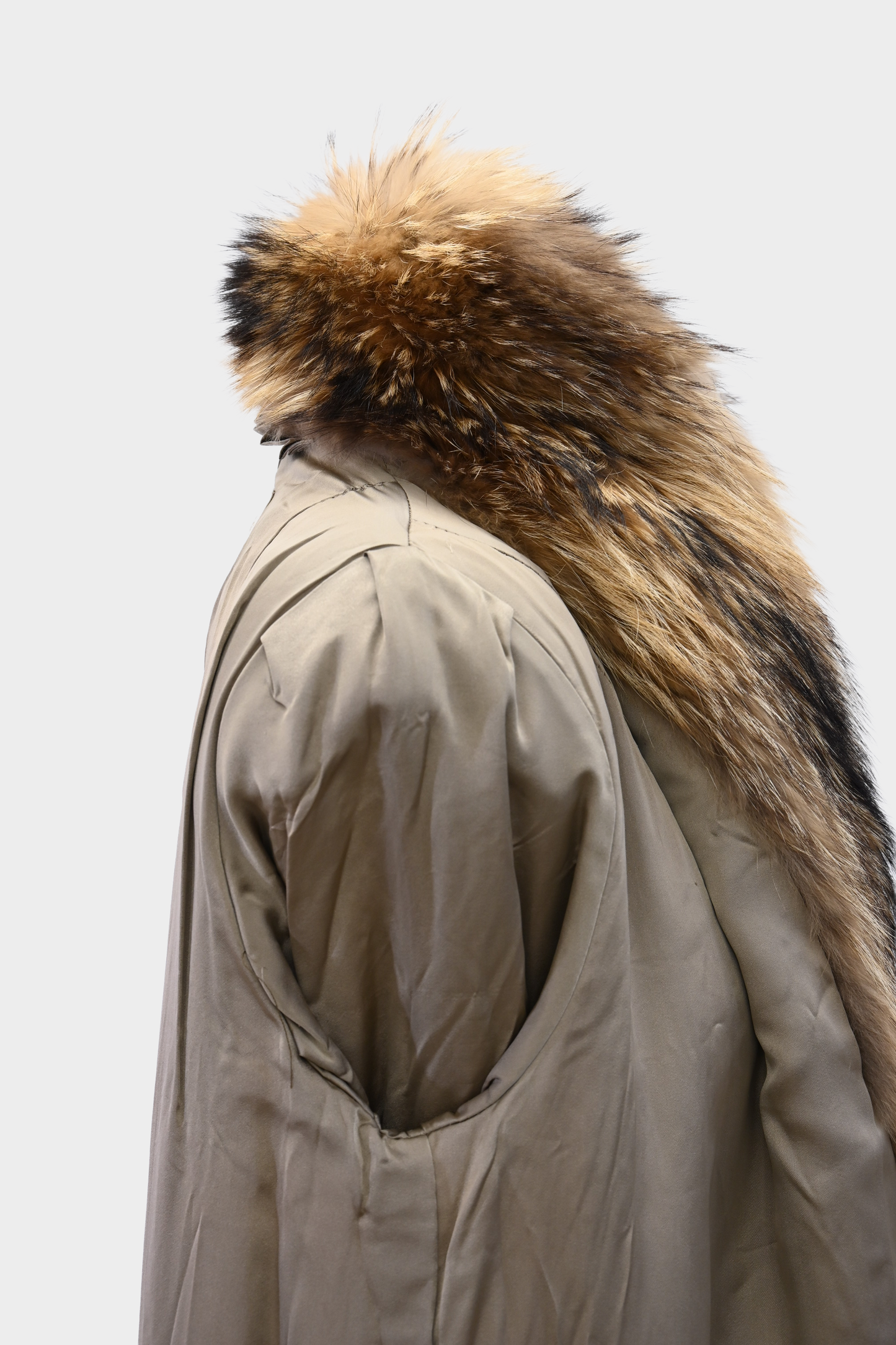 Finnish Raccoon Full Length Fur Coat