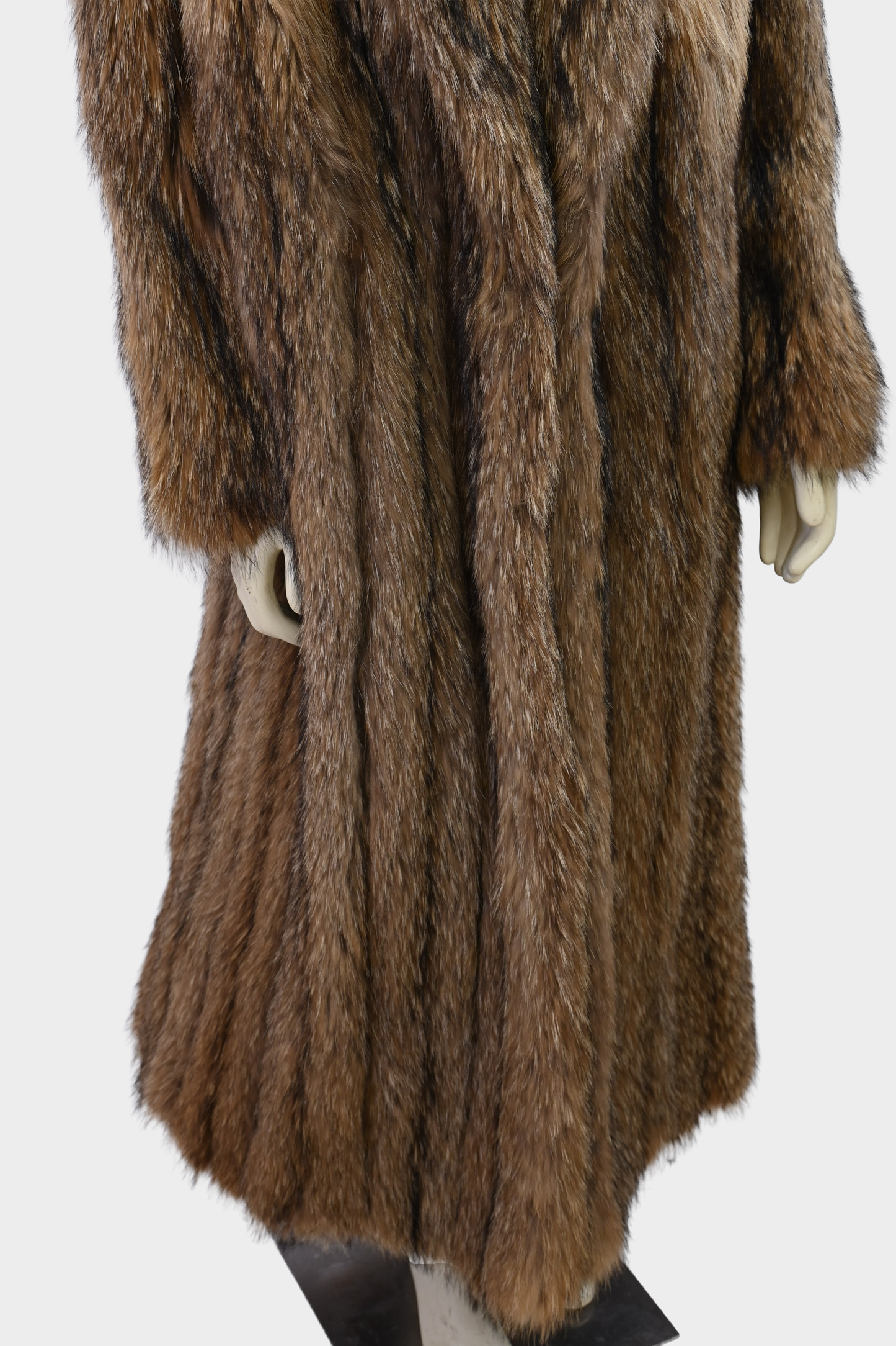 Finnish Raccoon Full Length Fur Coat