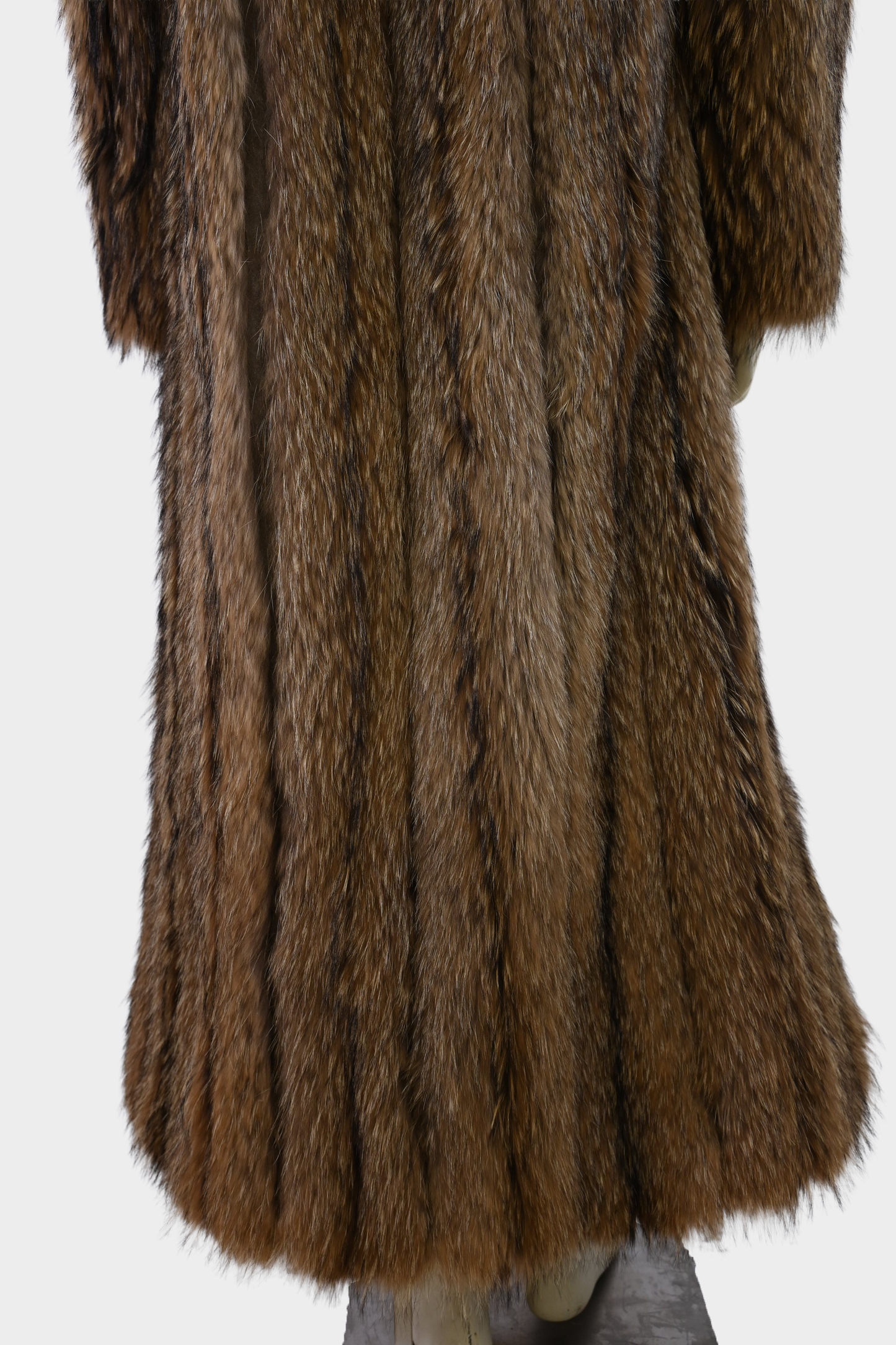 Finnish Raccoon Full Length Fur Coat