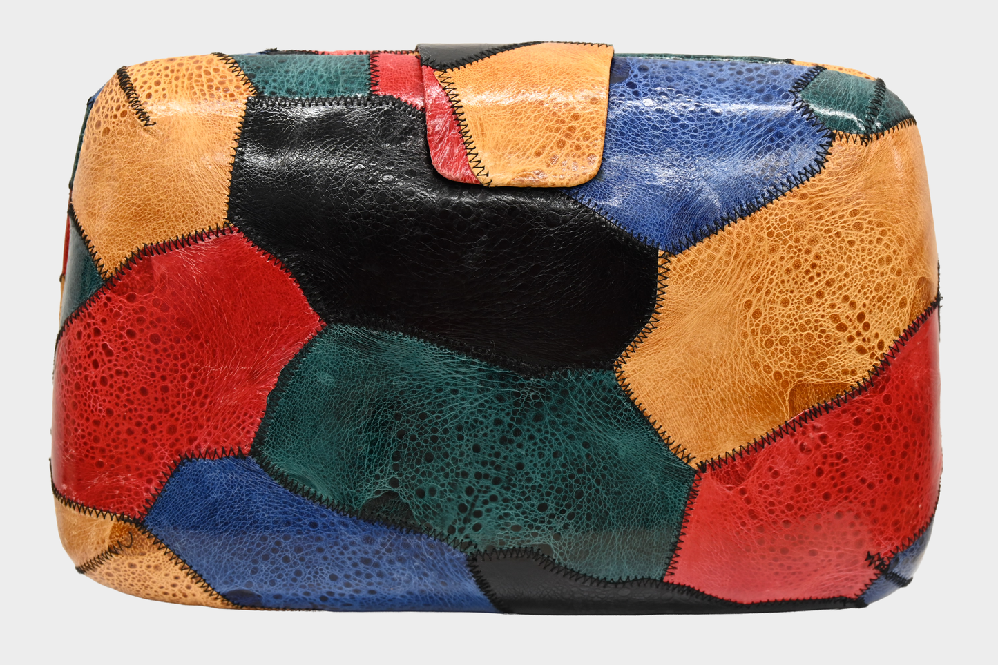 Vintage Exotic Patchwork Clutch Crossbody