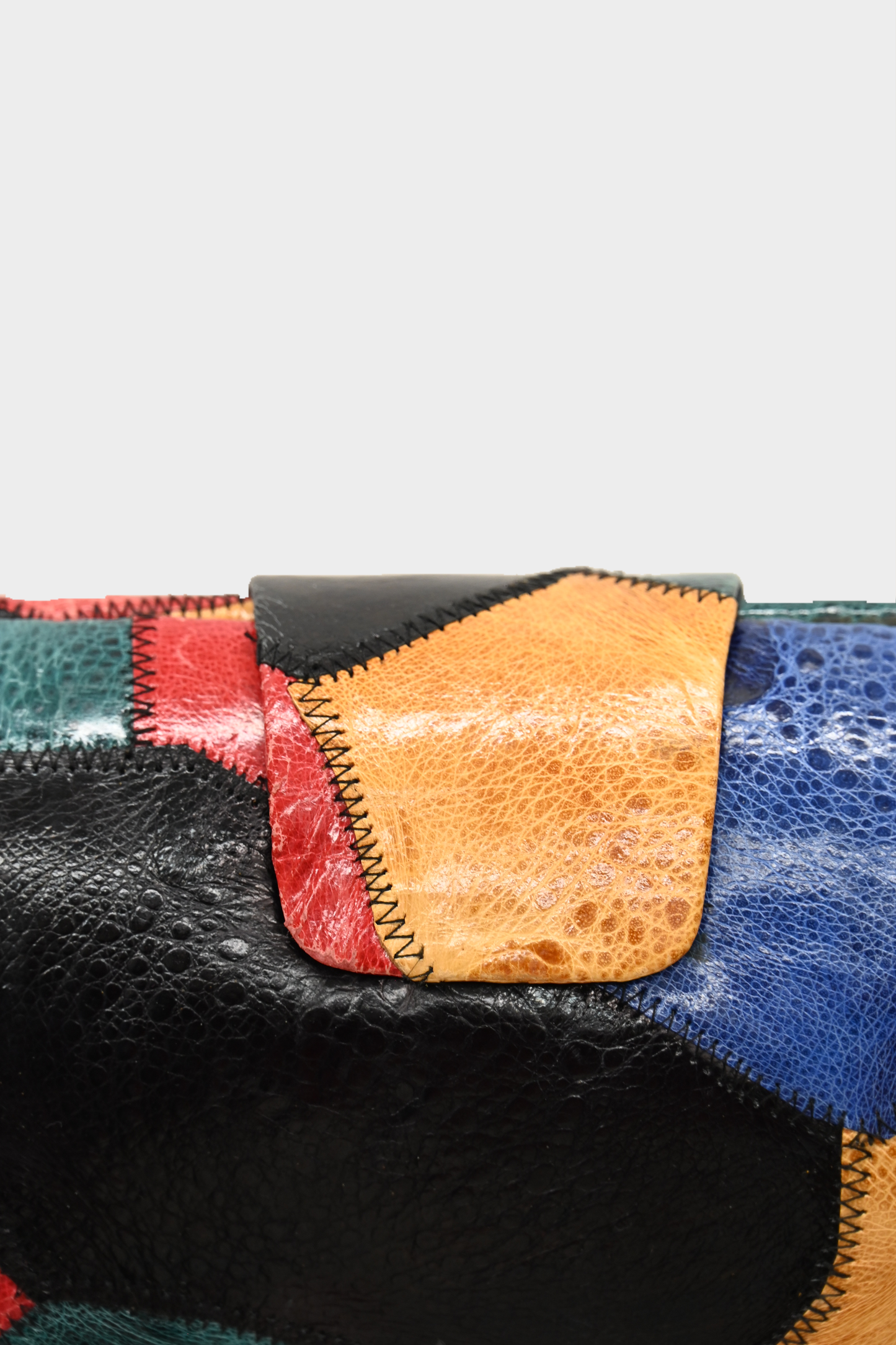Vintage Exotic Patchwork Clutch Crossbody
