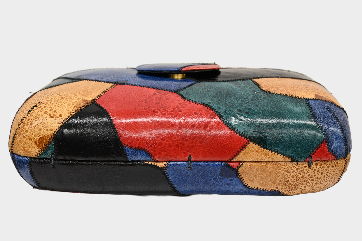 Vintage Exotic Patchwork Clutch Crossbody
