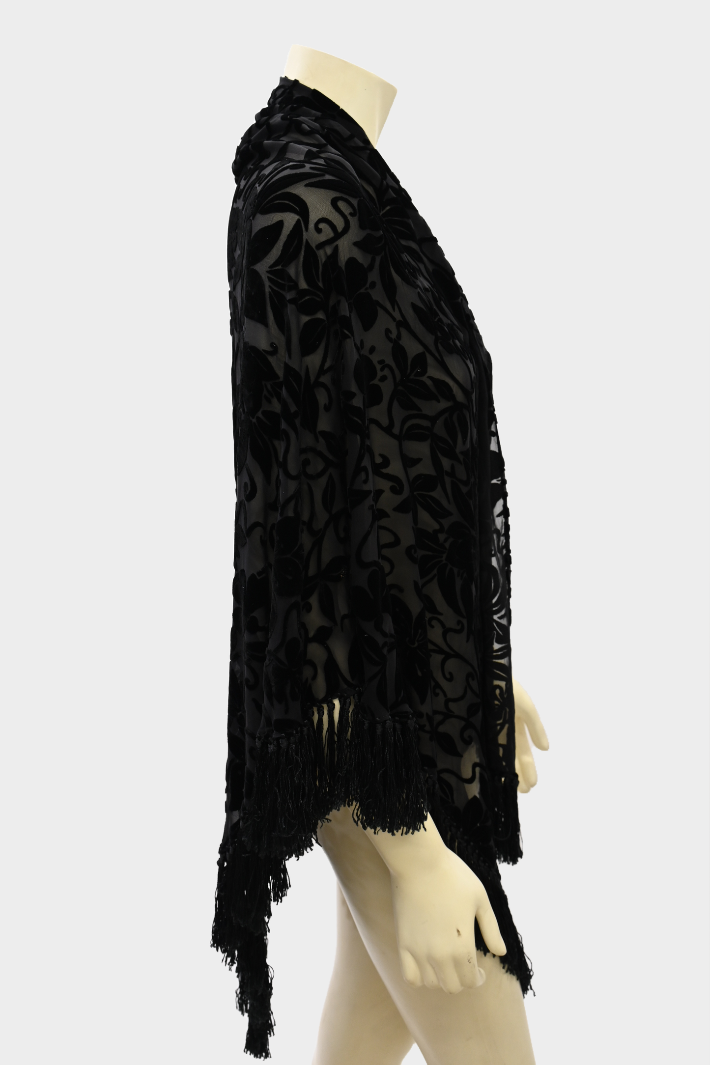 Velvet Fringe Cape - Unsigned