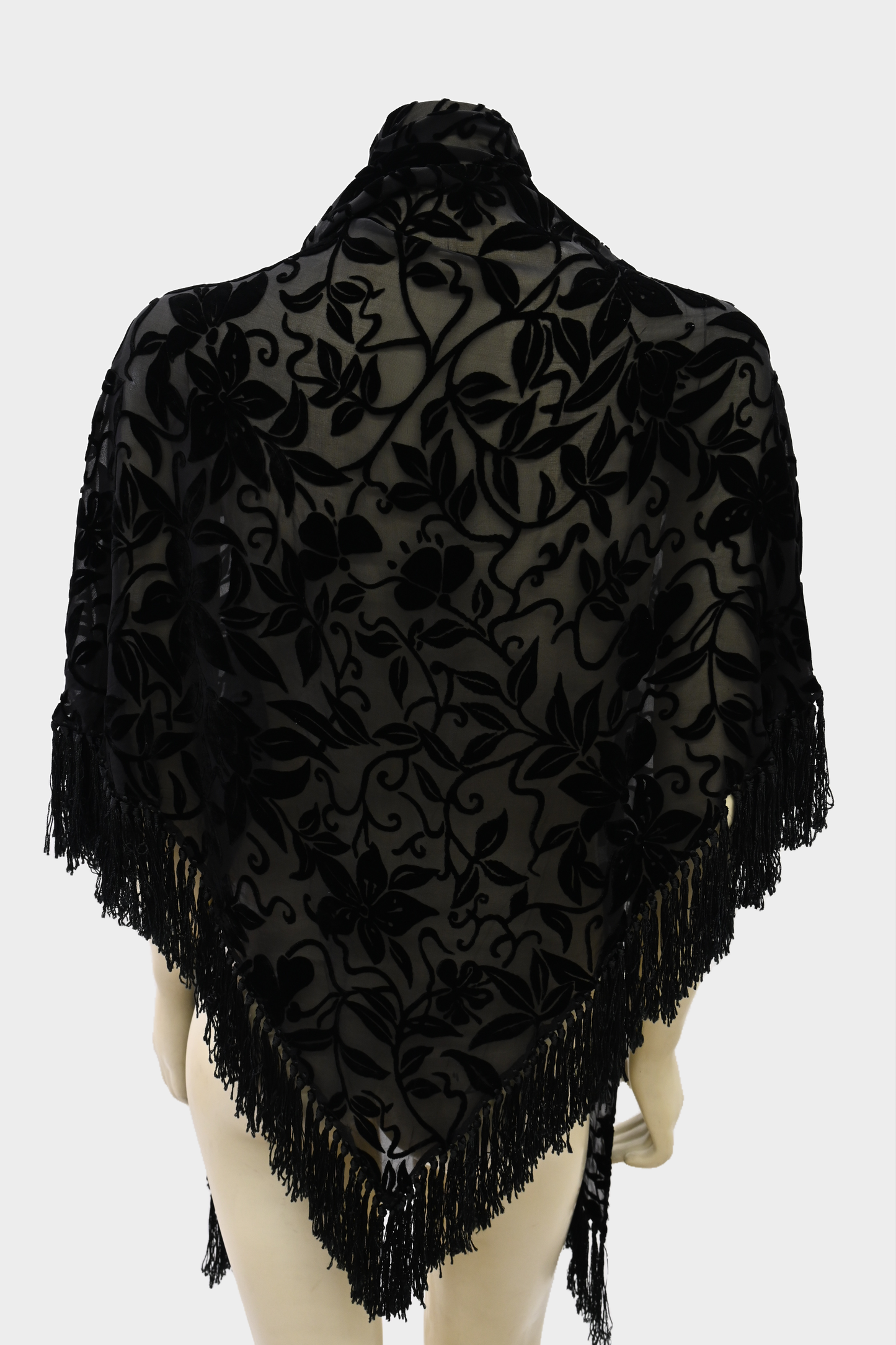 Velvet Fringe Cape - Unsigned