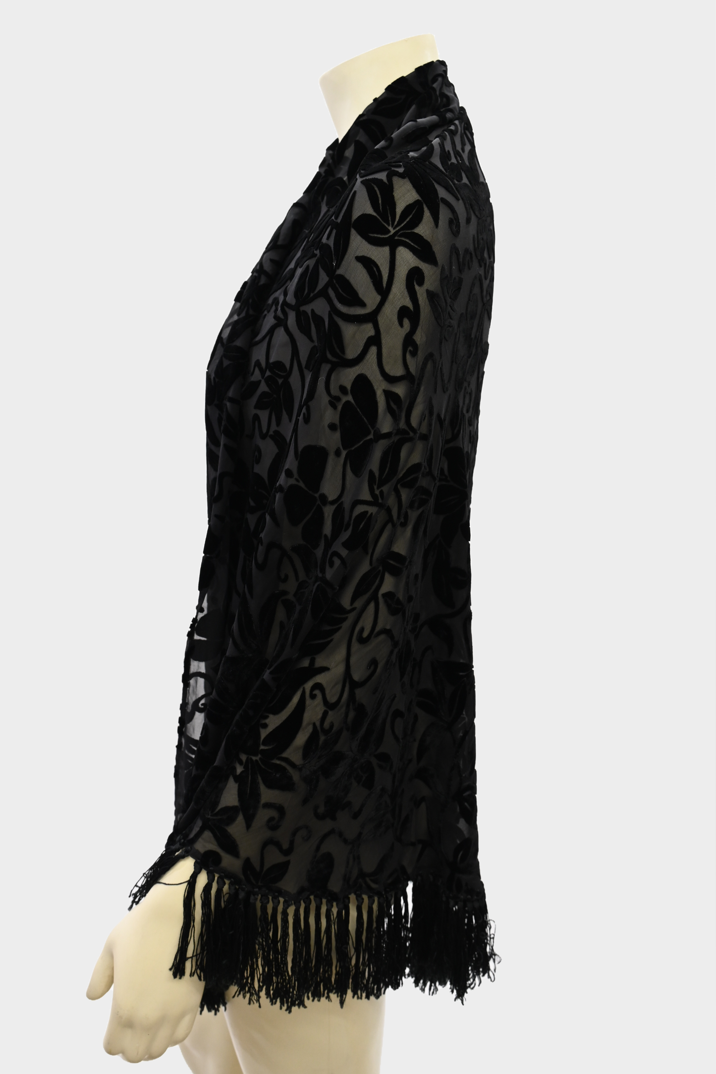 Velvet Fringe Cape - Unsigned