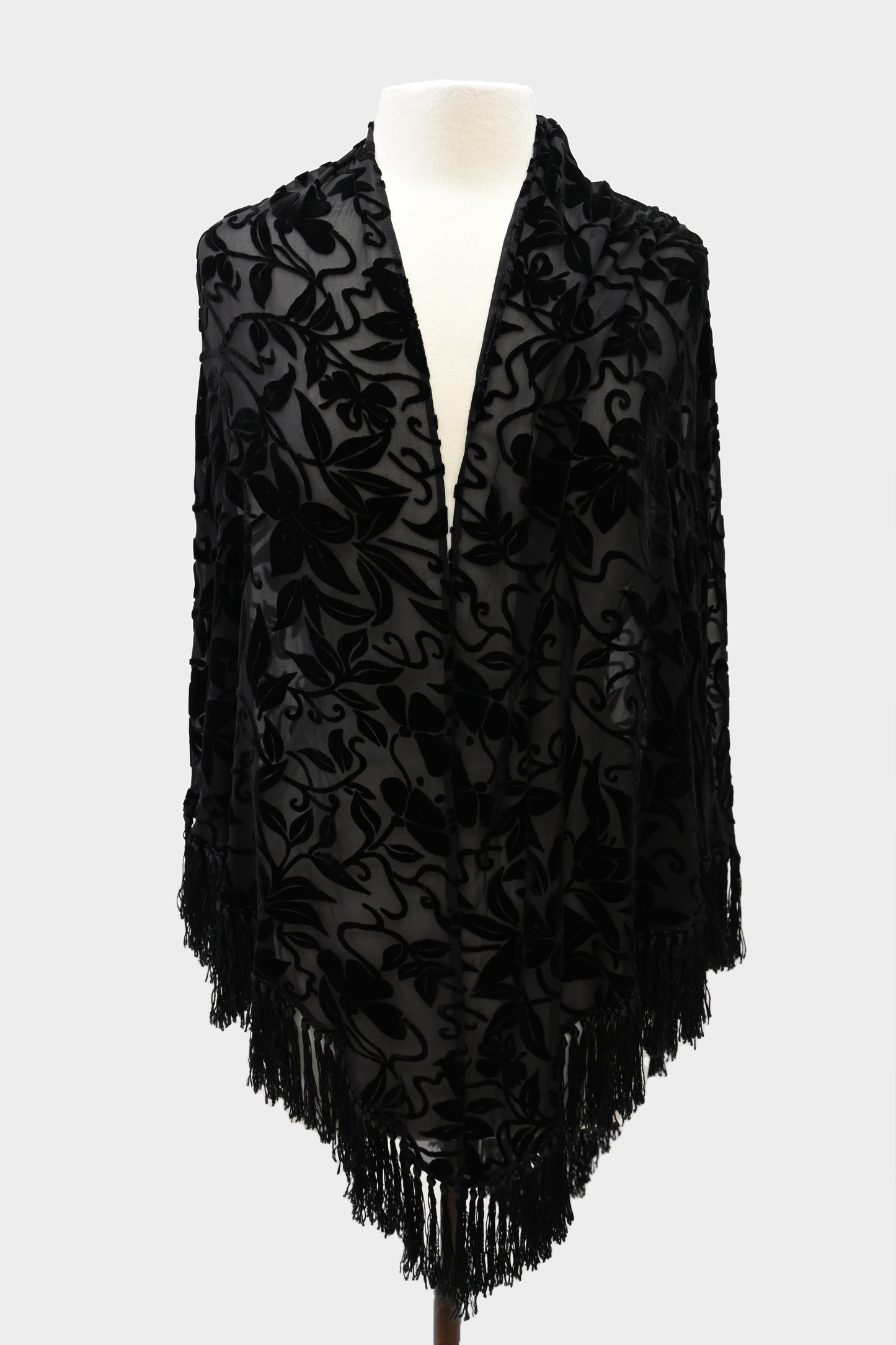 Velvet Fringe Cape - Unsigned