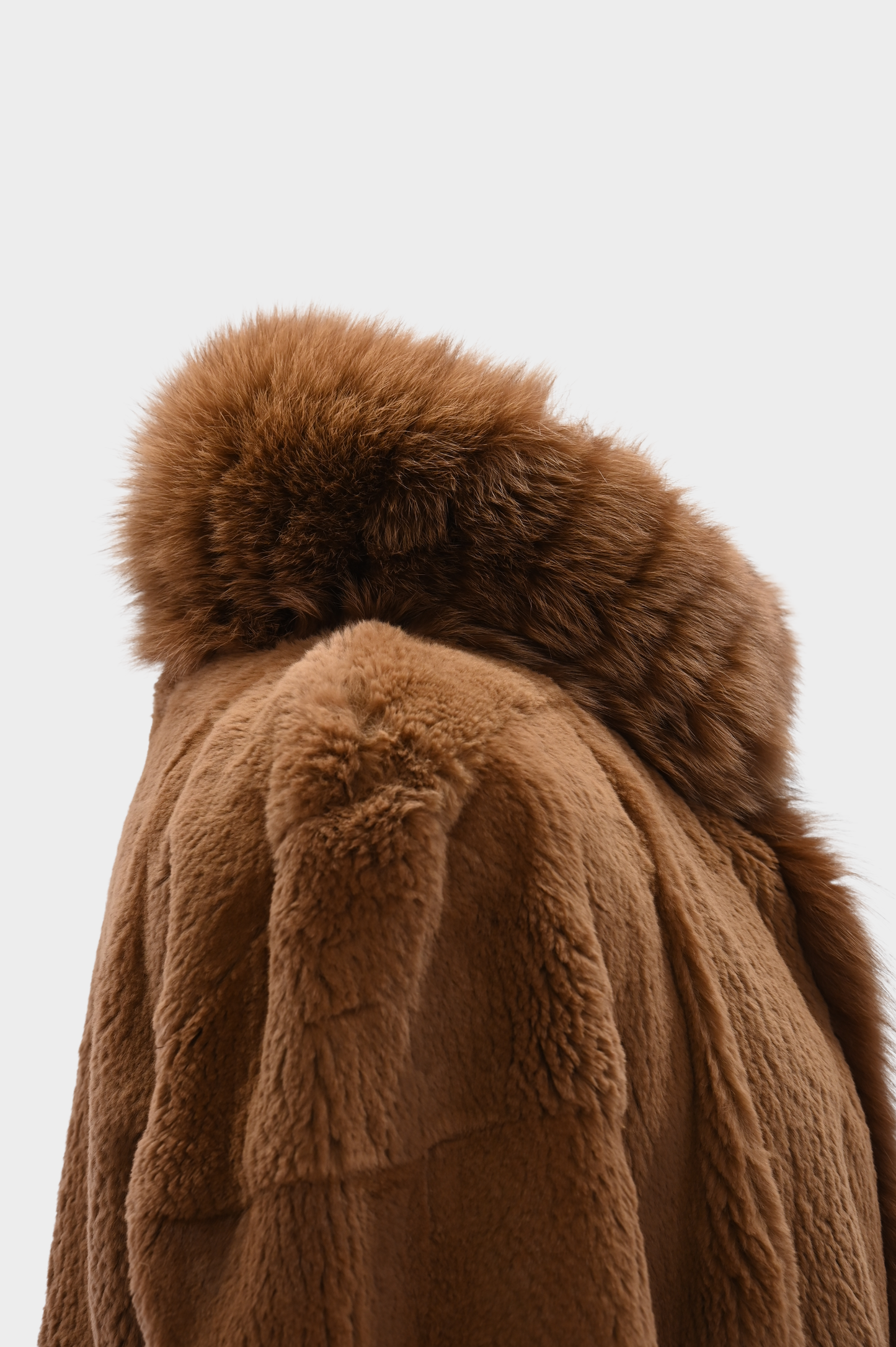 Reversible Fur Jacket with Fur Trim