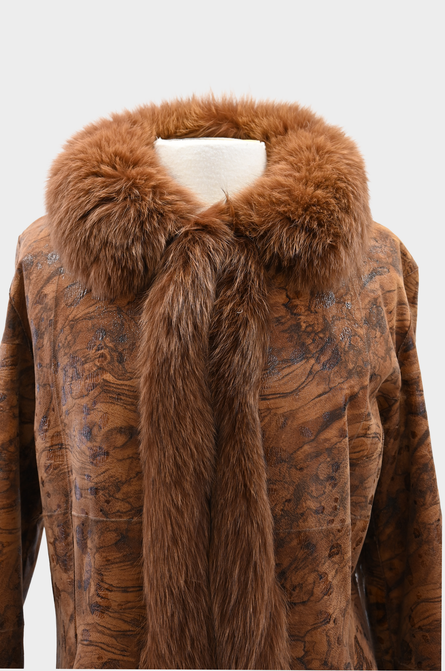 Reversible Fur Jacket with Fur Trim