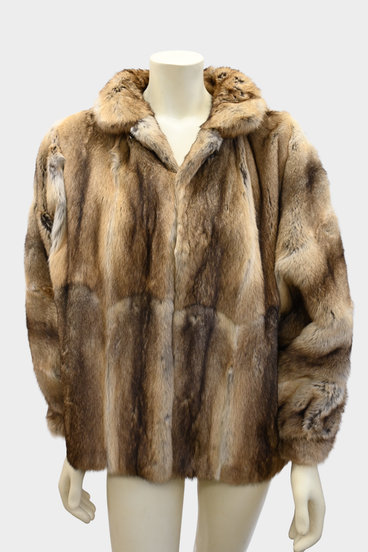 Vintage Fur Jacket with Detachable Hood