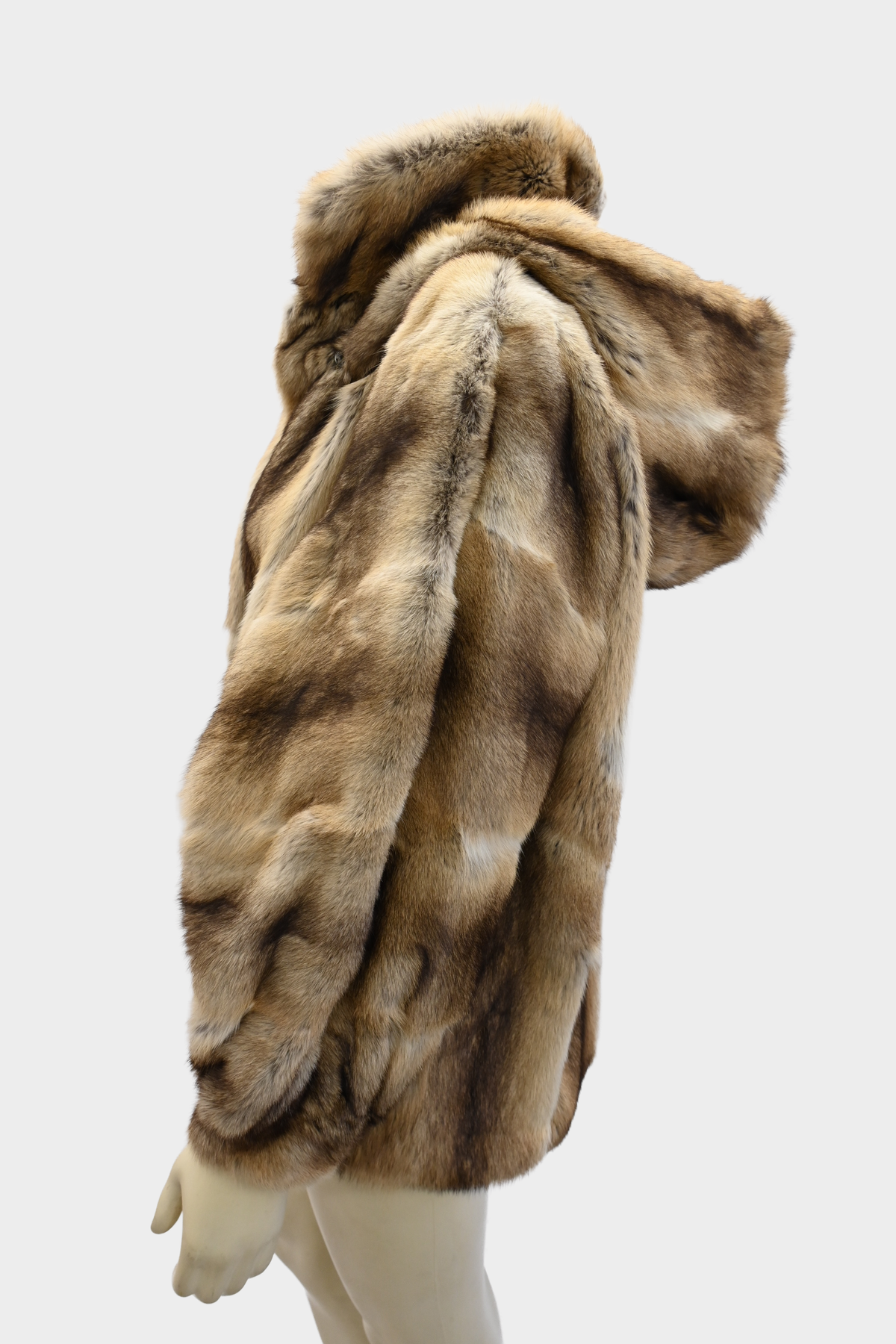 Vintage Fur Jacket with Detachable Hood