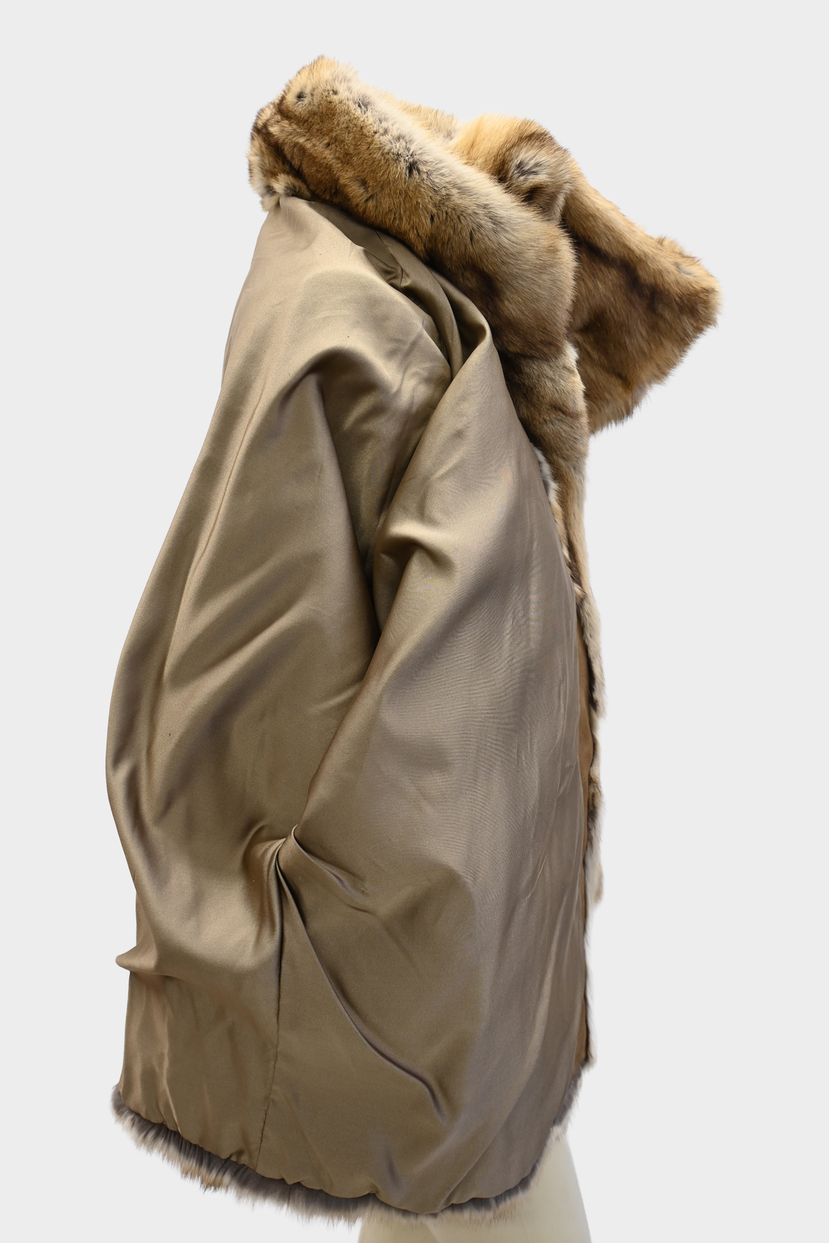 Vintage Fur Jacket with Detachable Hood