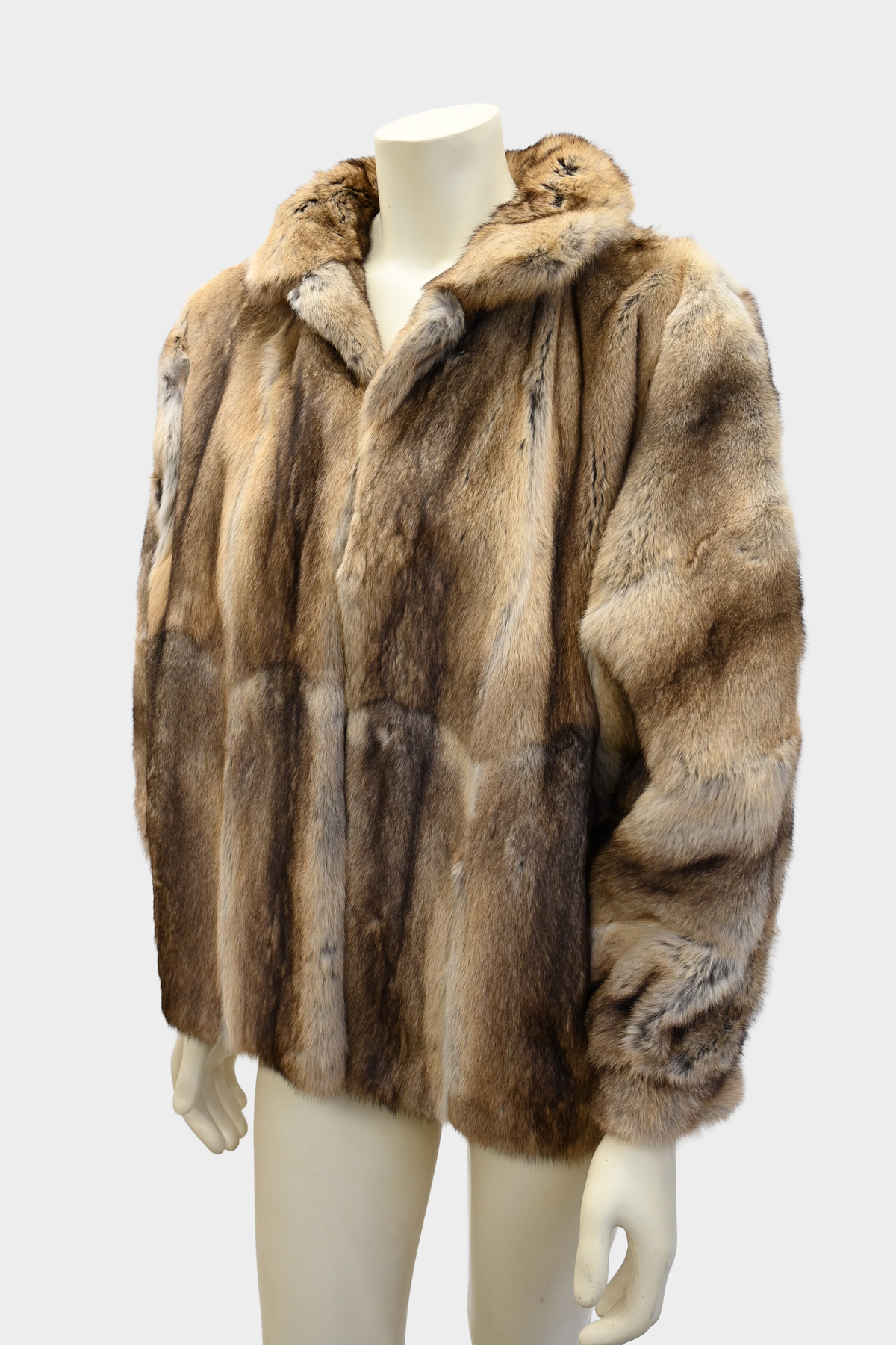 Vintage Fur Jacket with Detachable Hood