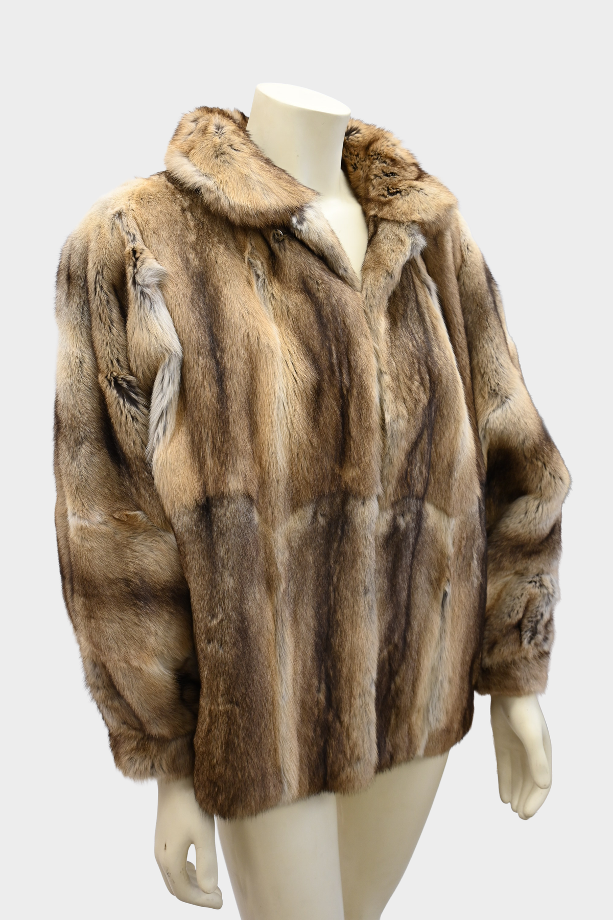 Vintage Fur Jacket with Detachable Hood