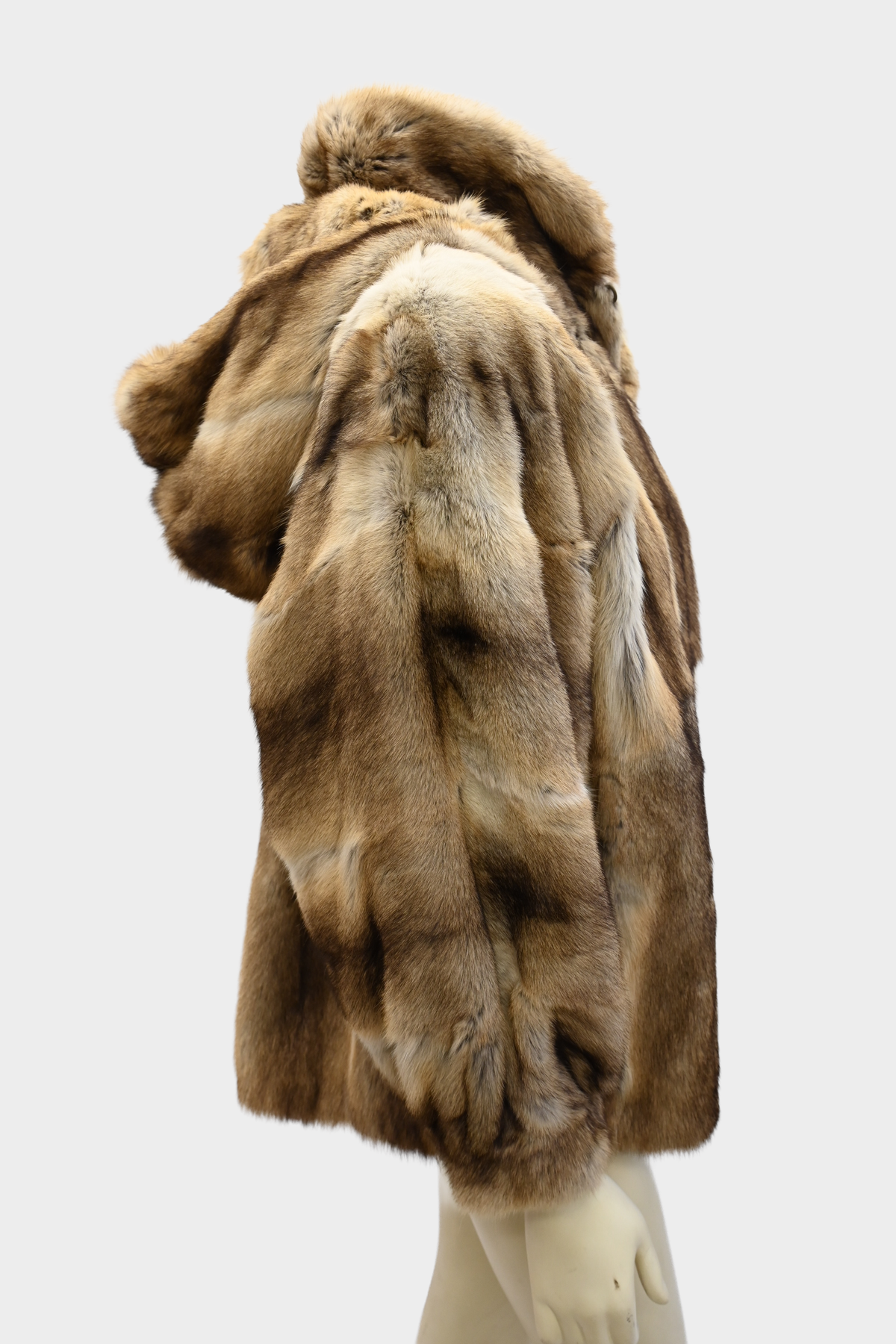 Vintage Fur Jacket with Detachable Hood