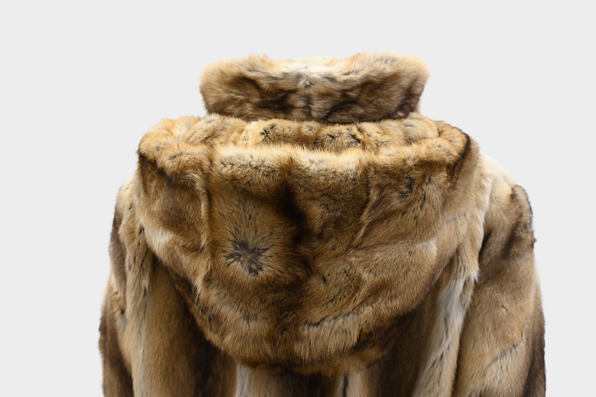Vintage Fur Jacket with Detachable Hood