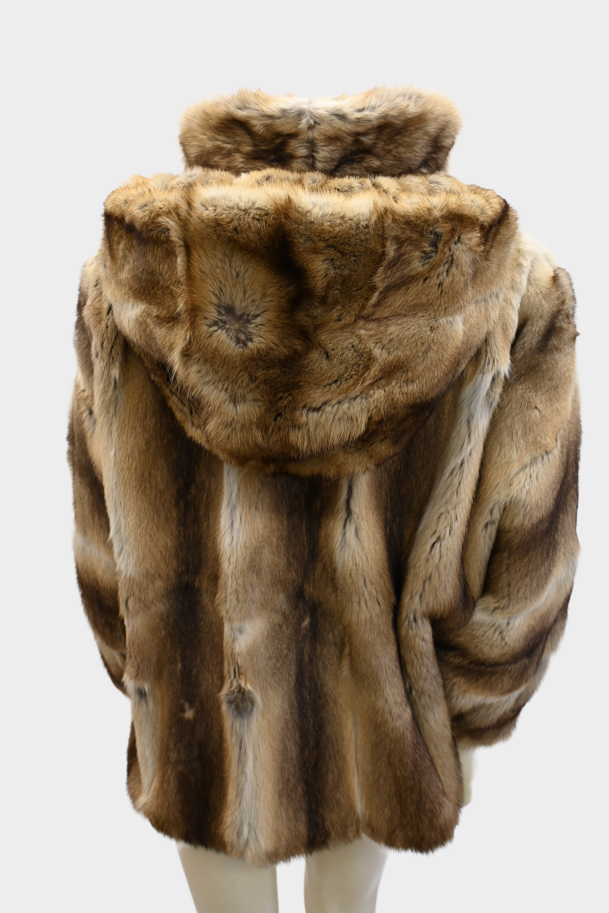 Vintage Fur Jacket with Detachable Hood