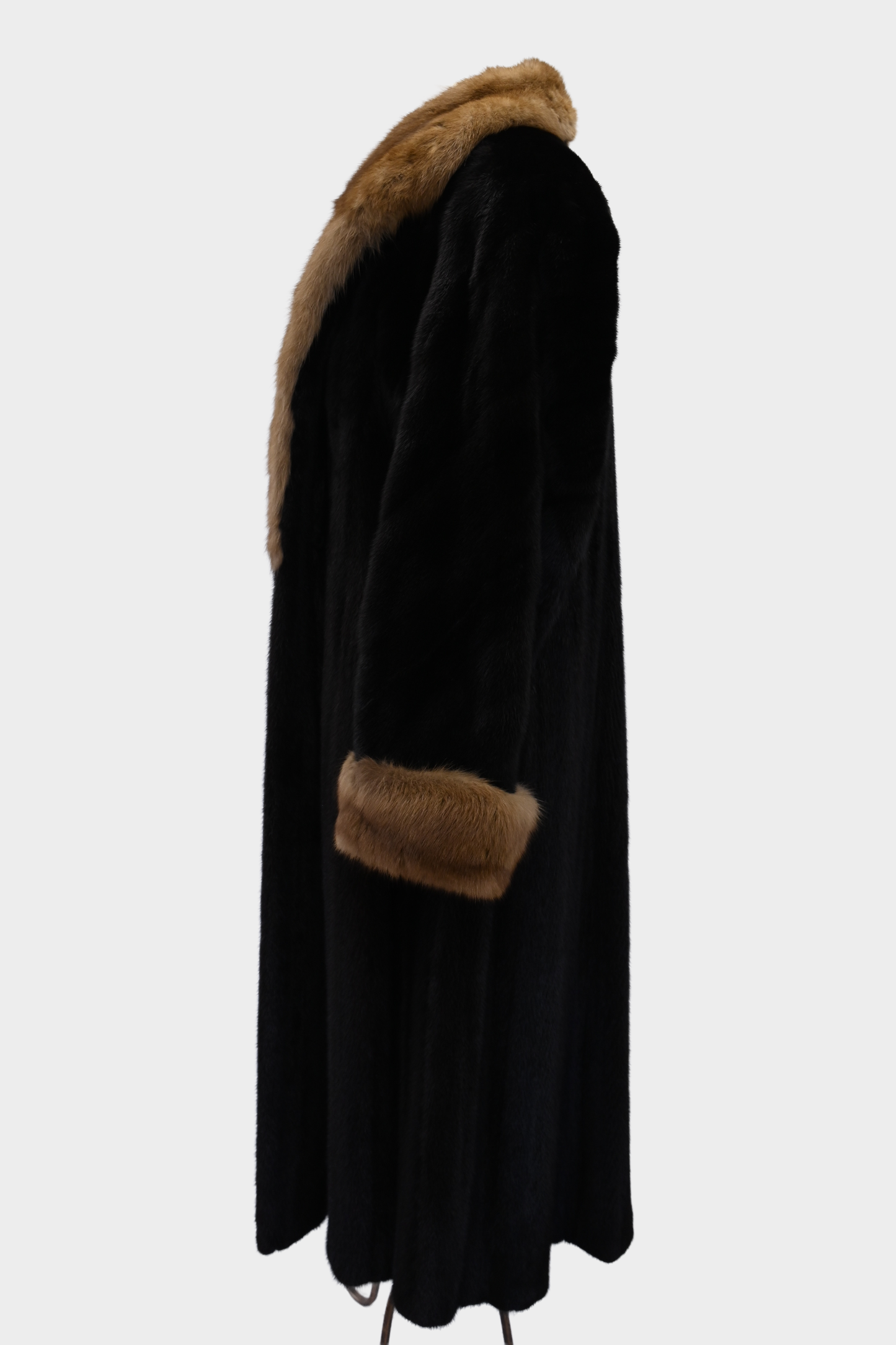 Hinsdale Furriers Full Length Mink Coat with Sable Trim