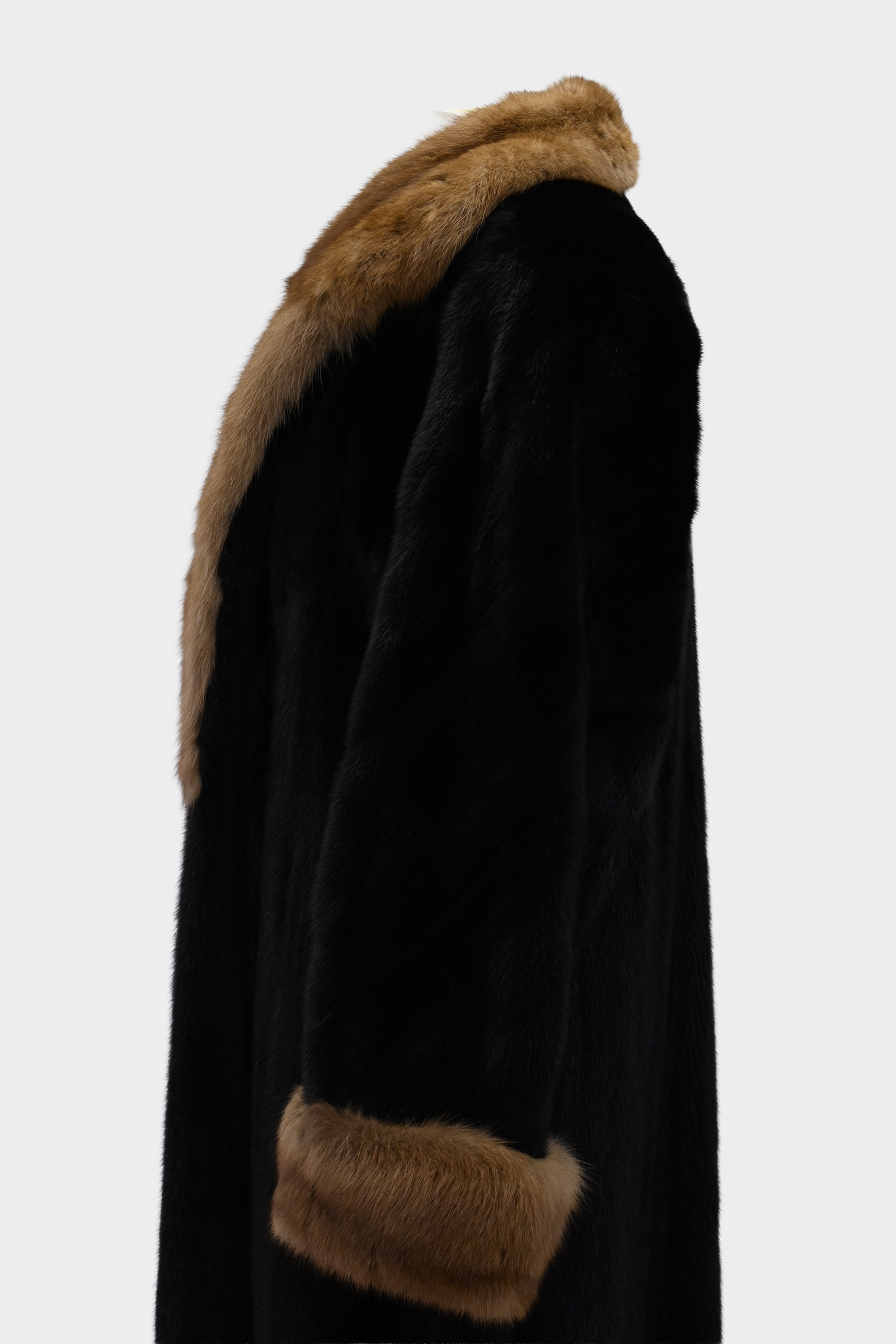 Hinsdale Furriers Full Length Mink Coat with Sable Trim