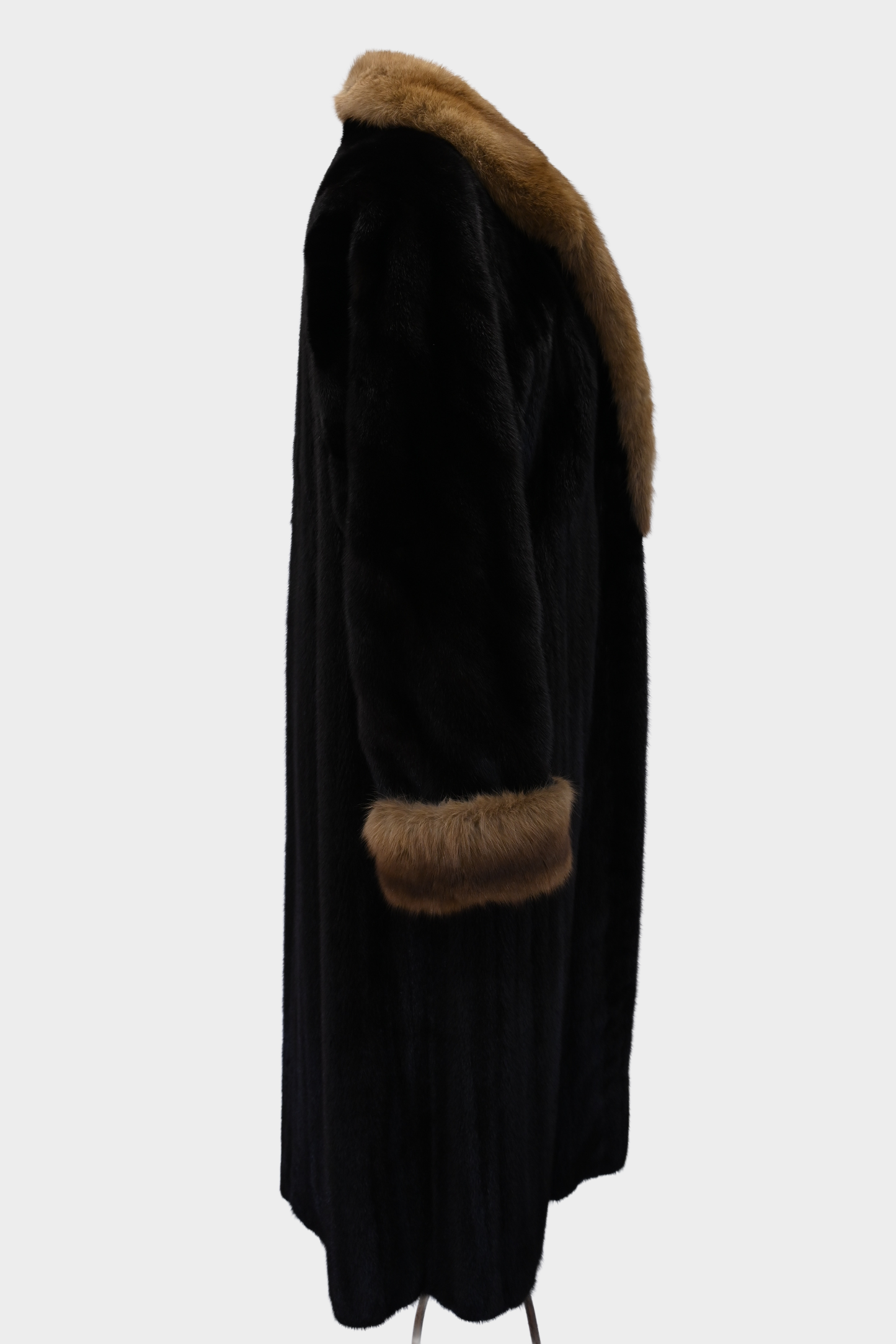 Hinsdale Furriers Full Length Mink Coat with Sable Trim