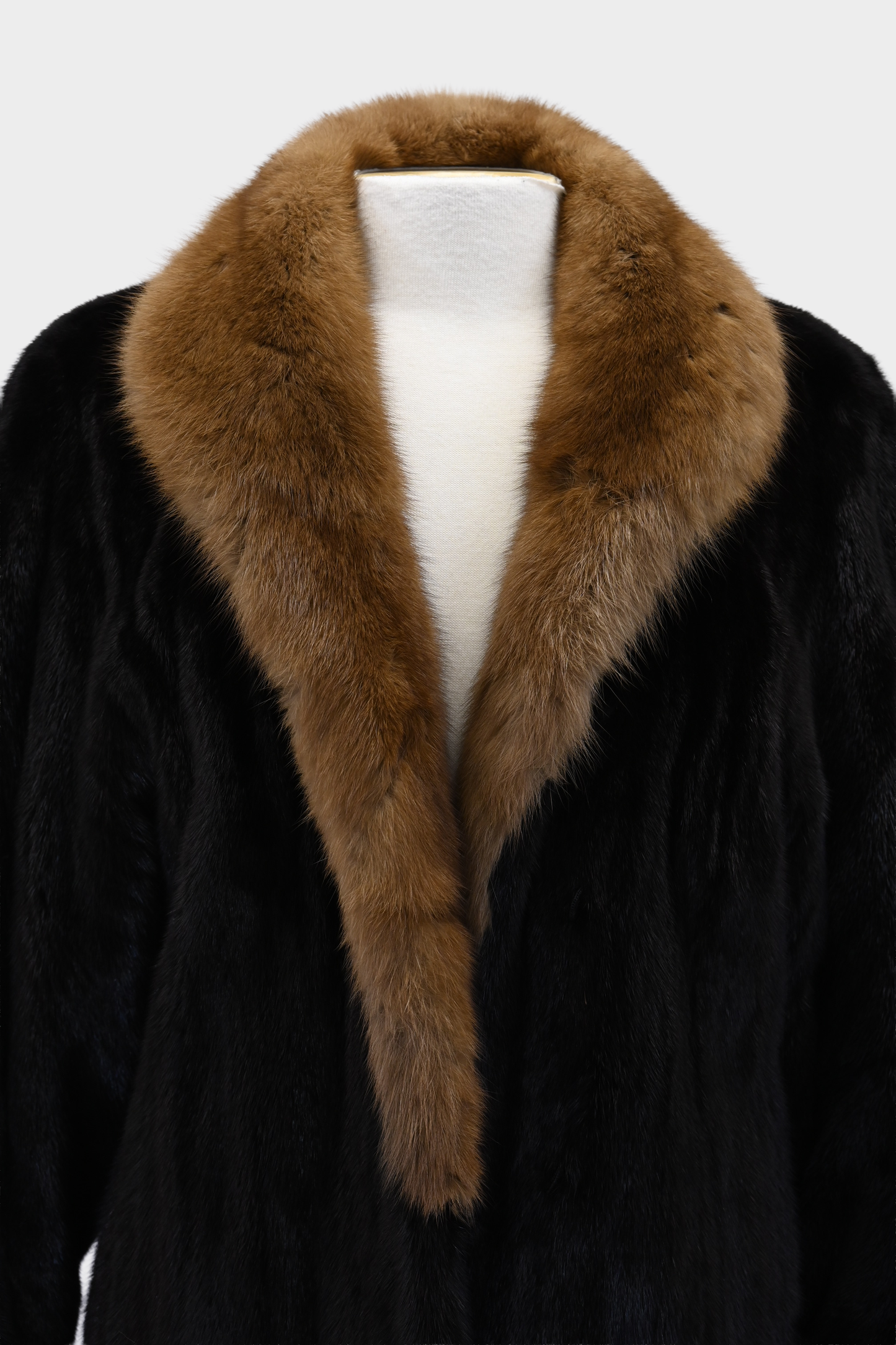 Hinsdale Furriers Full Length Mink Coat with Sable Trim