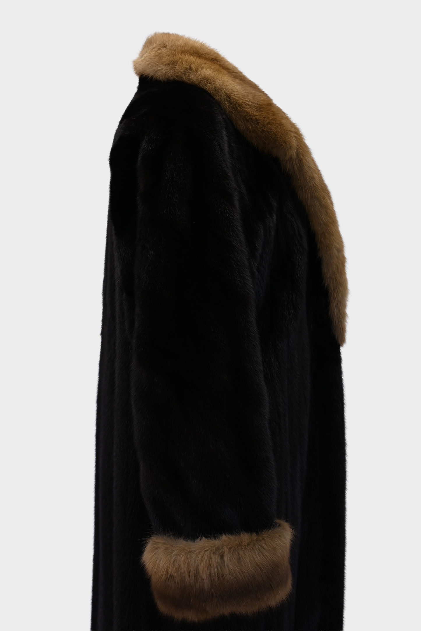 Hinsdale Furriers Full Length Mink Coat with Sable Trim
