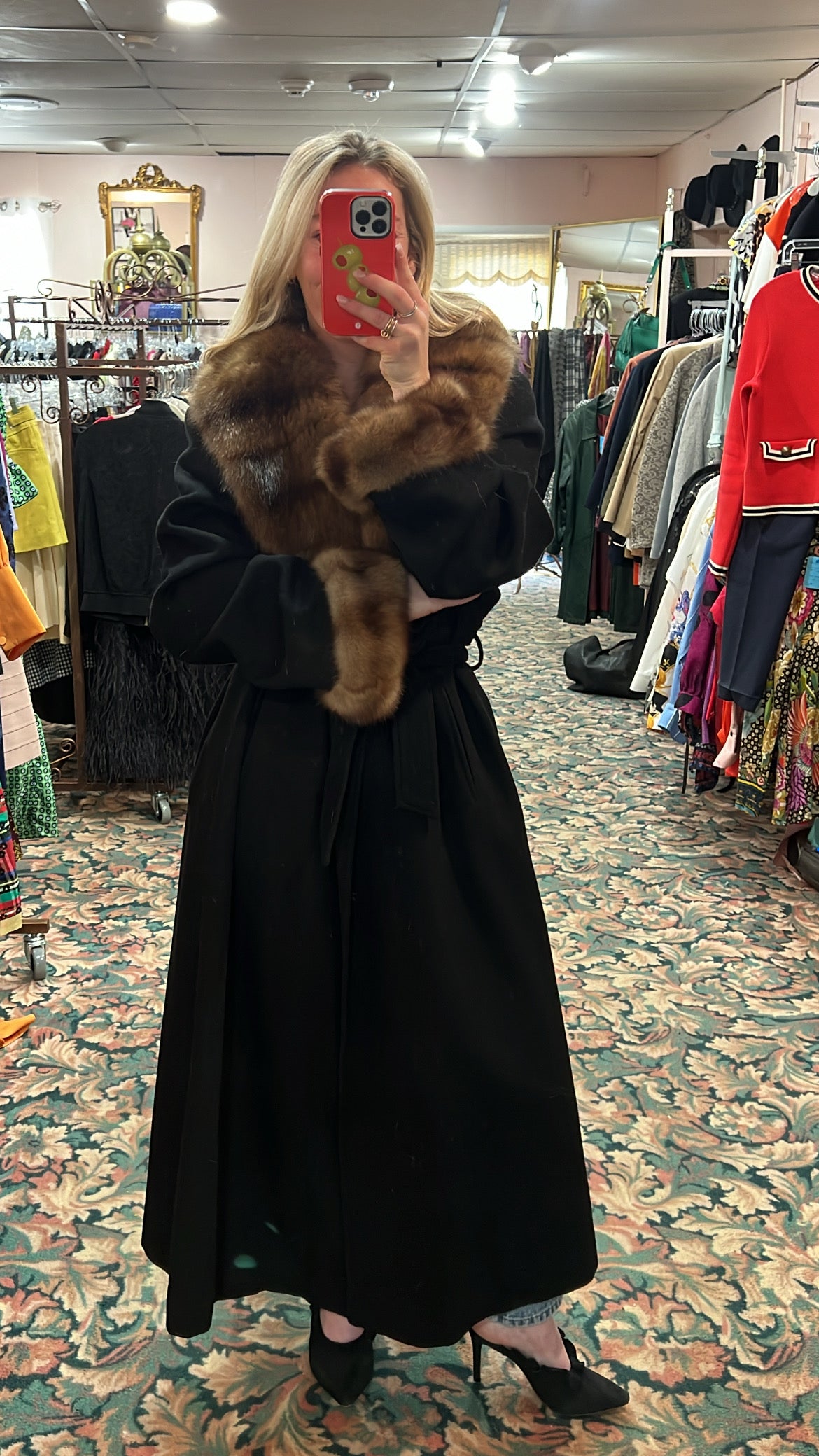 Wool & Sable Fur Coat