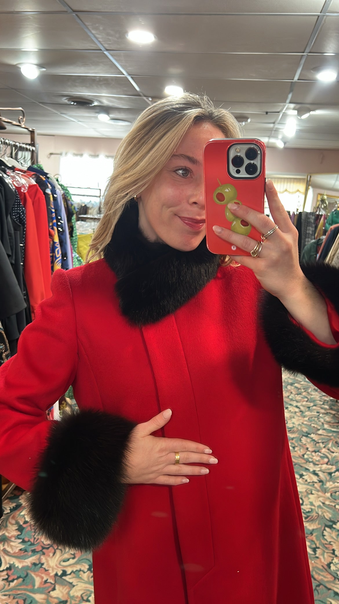 Fortsmann Wool & Fox Fur Coat