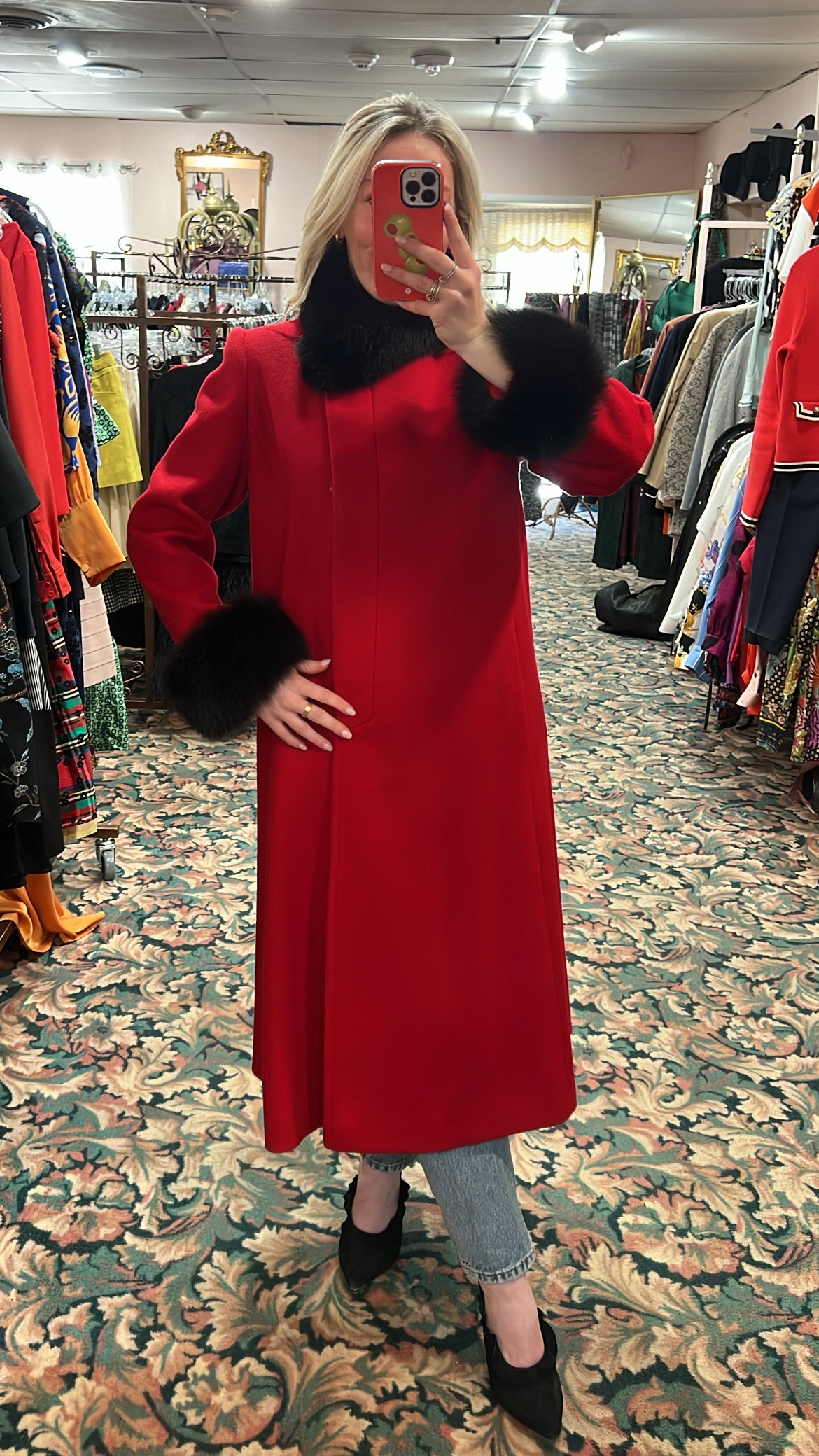Fortsmann Wool & Fox Fur Coat