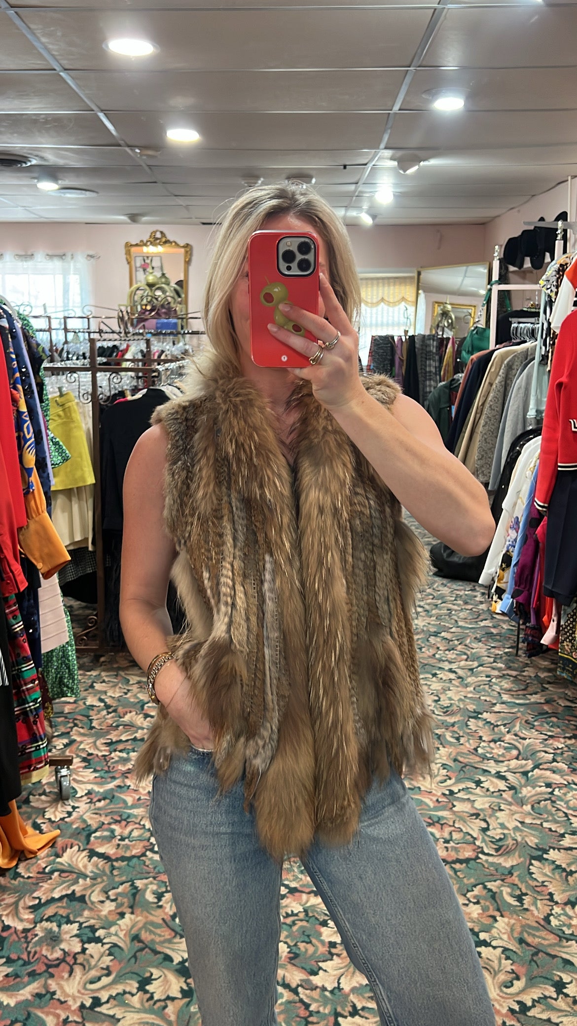 Rabbit & Raccoon Fur Vest