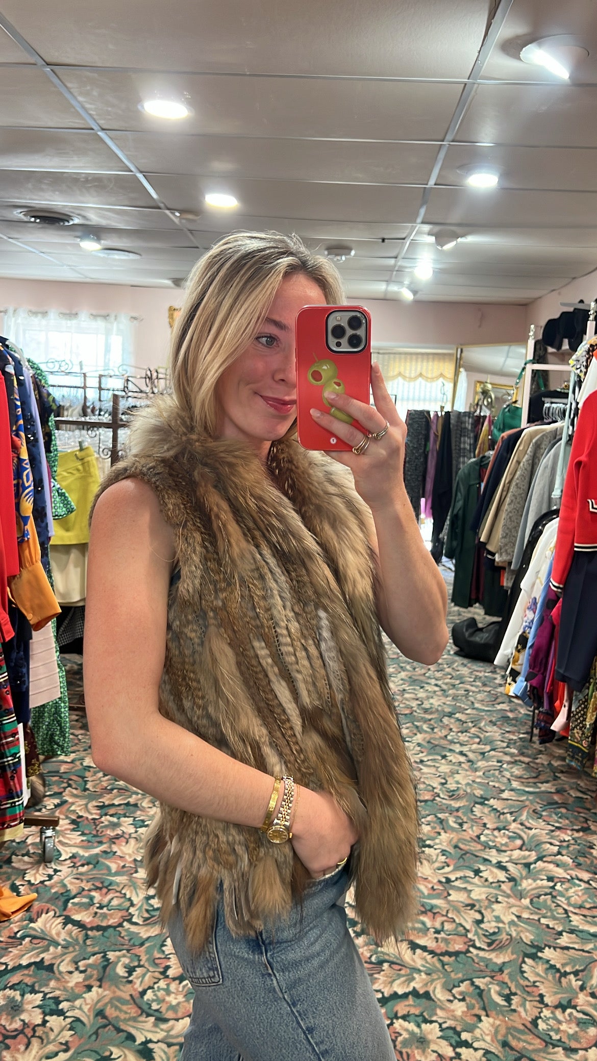 Rabbit & Raccoon Fur Vest