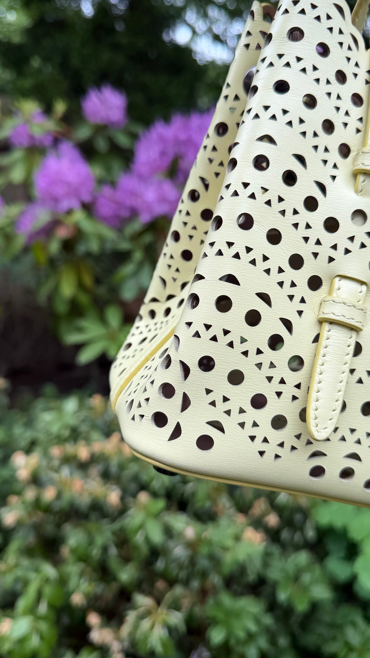 Alaïa Mina 20 Laser Cut Top Handle Bag