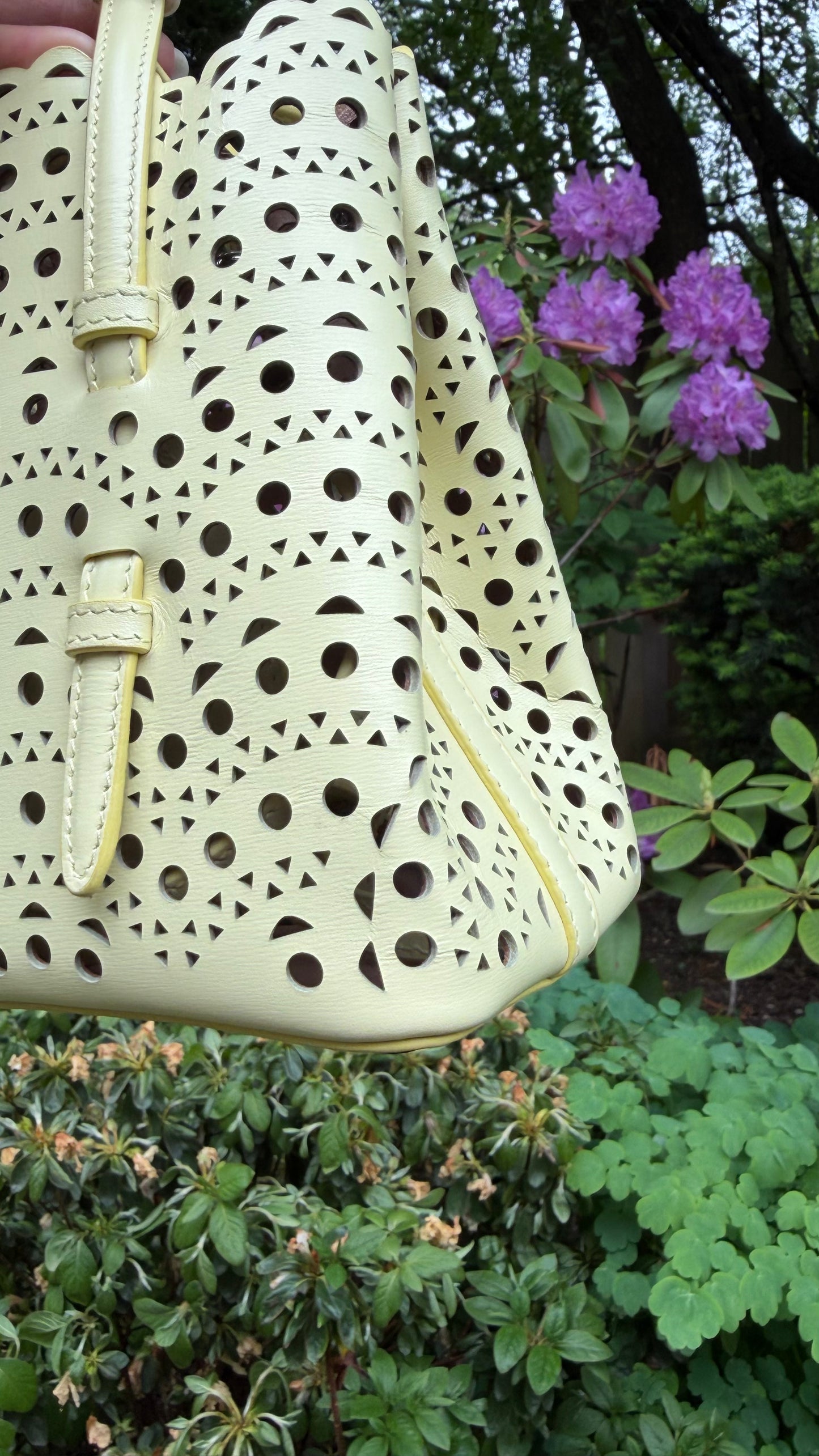 Alaïa Mina 20 Laser Cut Top Handle Bag