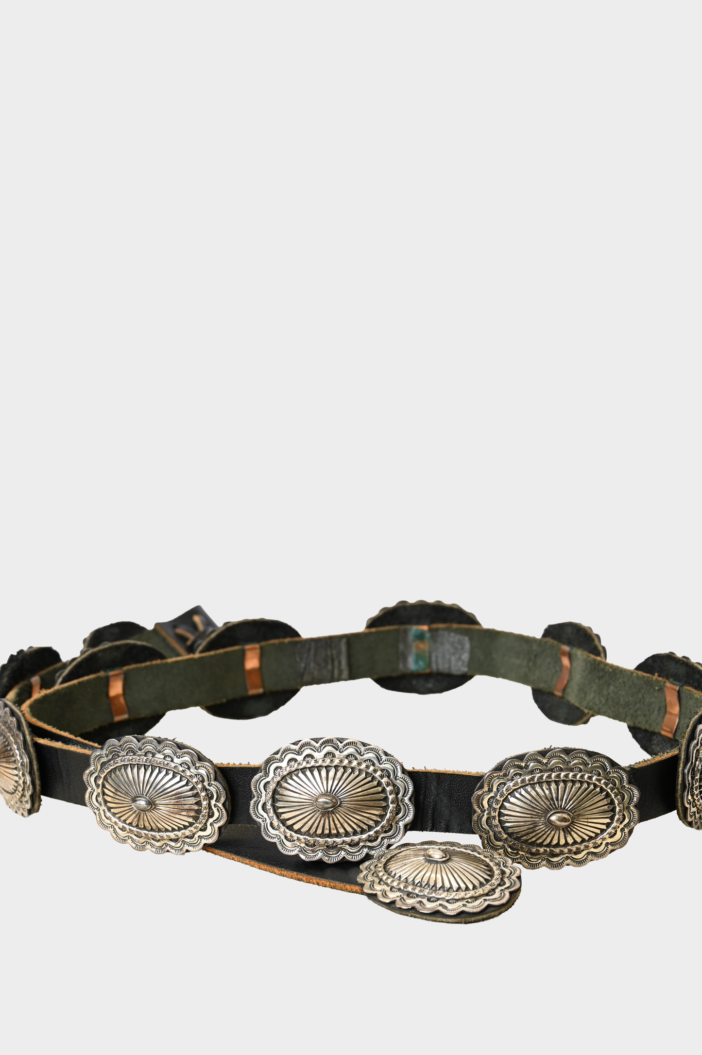 Jerry Platero Navajo Sterling Silver Concho Belt