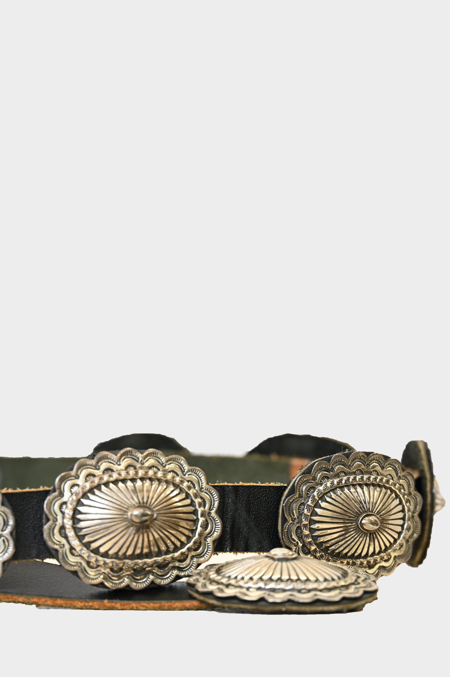 Jerry Platero Navajo Sterling Silver Concho Belt