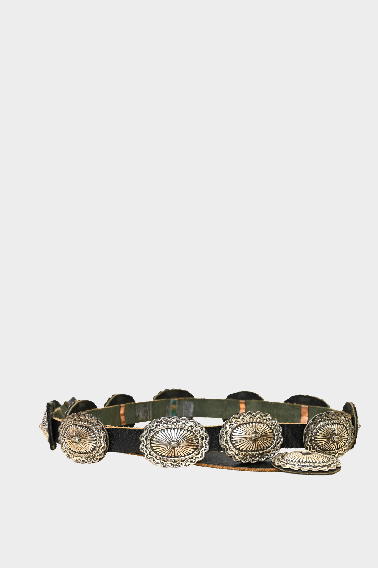 Jerry Platero Navajo Sterling Silver Concho Belt