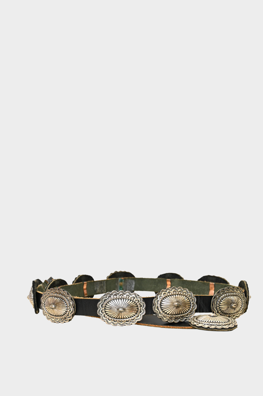 Jerry Platero Navajo Sterling Silver Concho Belt