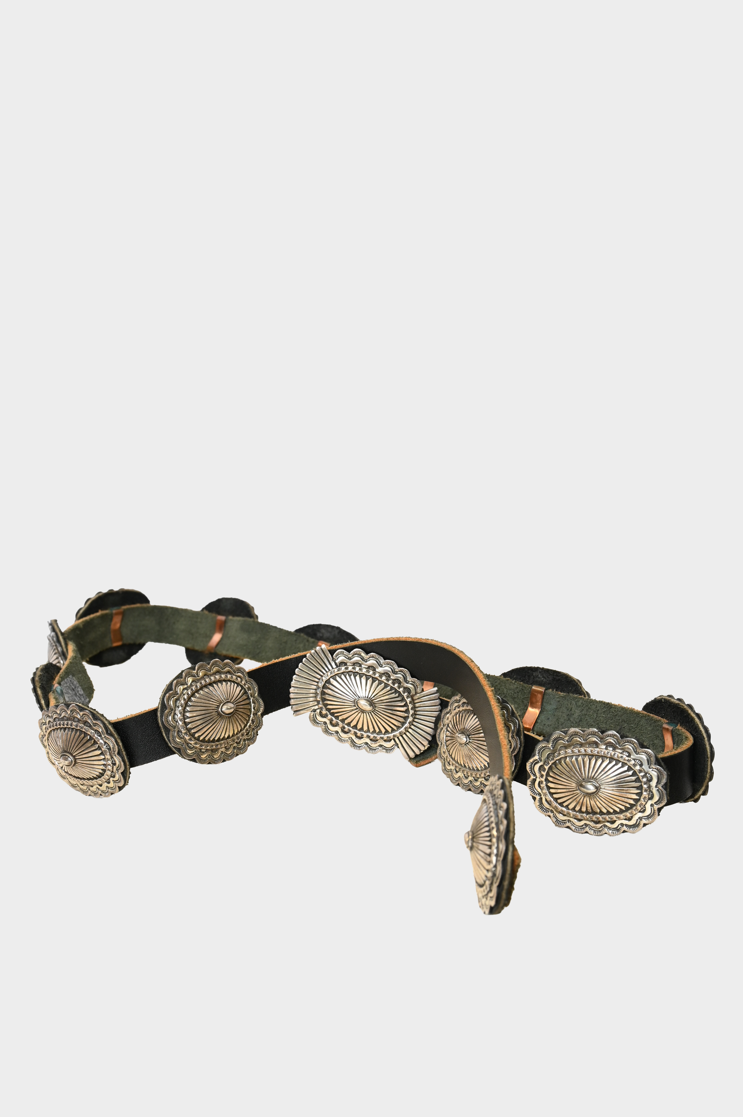 Jerry Platero Navajo Sterling Silver Concho Belt